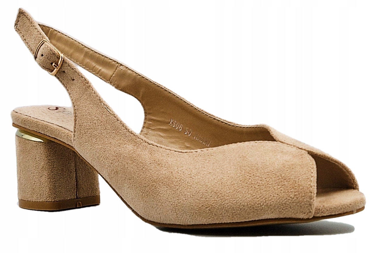 

Sandały Damskie Klocek Eleganckie Modne Khaki 40