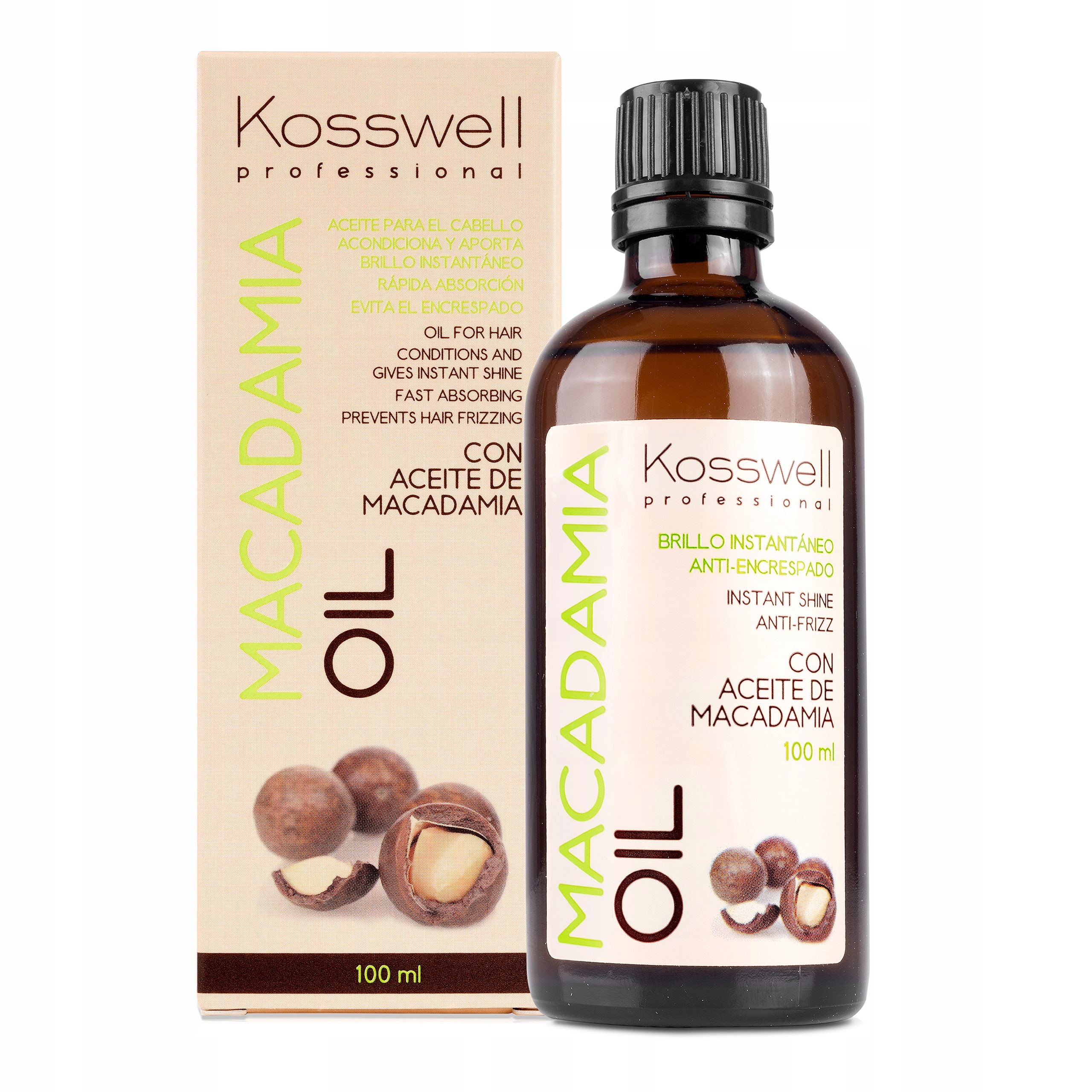 Vyživující olej na vlasy Macadamia Oil Přírodní pečující olej 100 ml