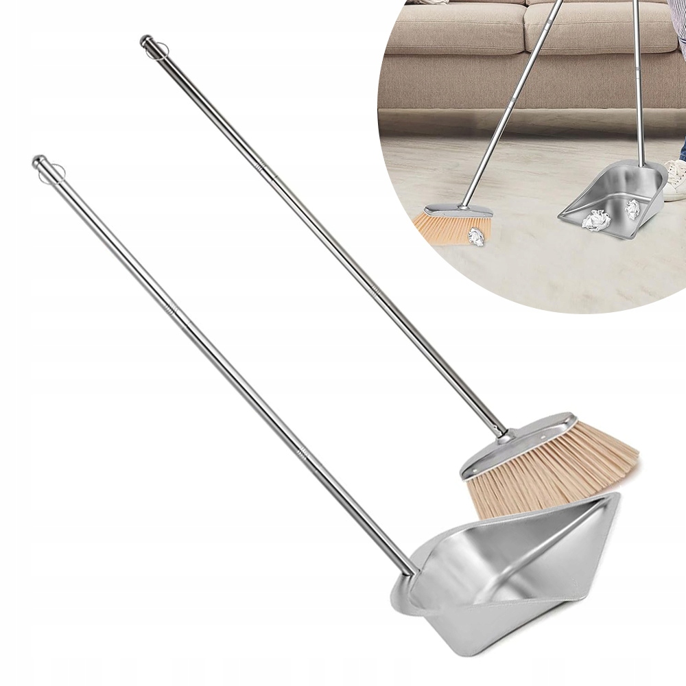 Sada metličky a lopatka s nastavitelným úchytem pro úklid domácnosti