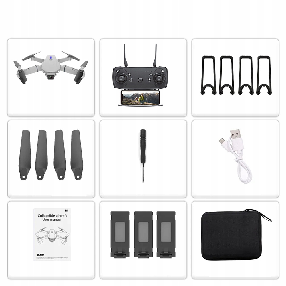 MINI DRON PREZENT DLA DZIECI 2.4GHZ WIFI Z HD 4K KAMERA SKŁADANY DRON RC Stan opakowania oryginalne
