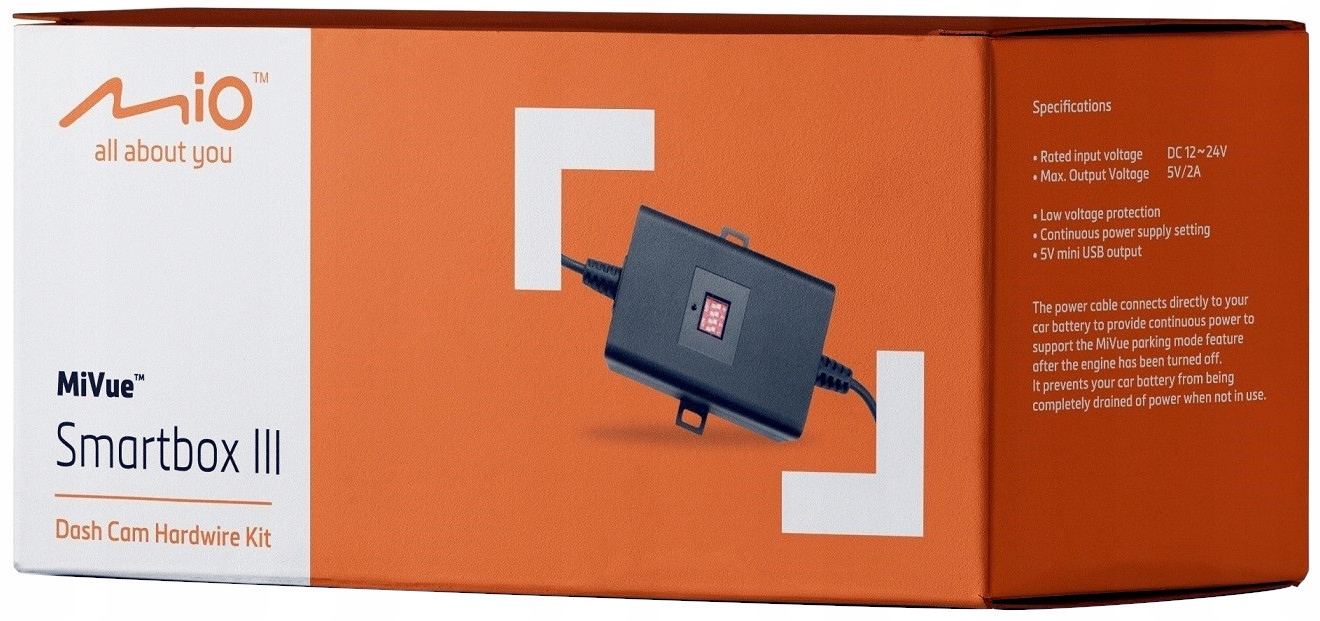 Mio MiVue Smartbox III zasilacz parkingowy miniUSB + adapter USB-C typ C 1m Marka MIO