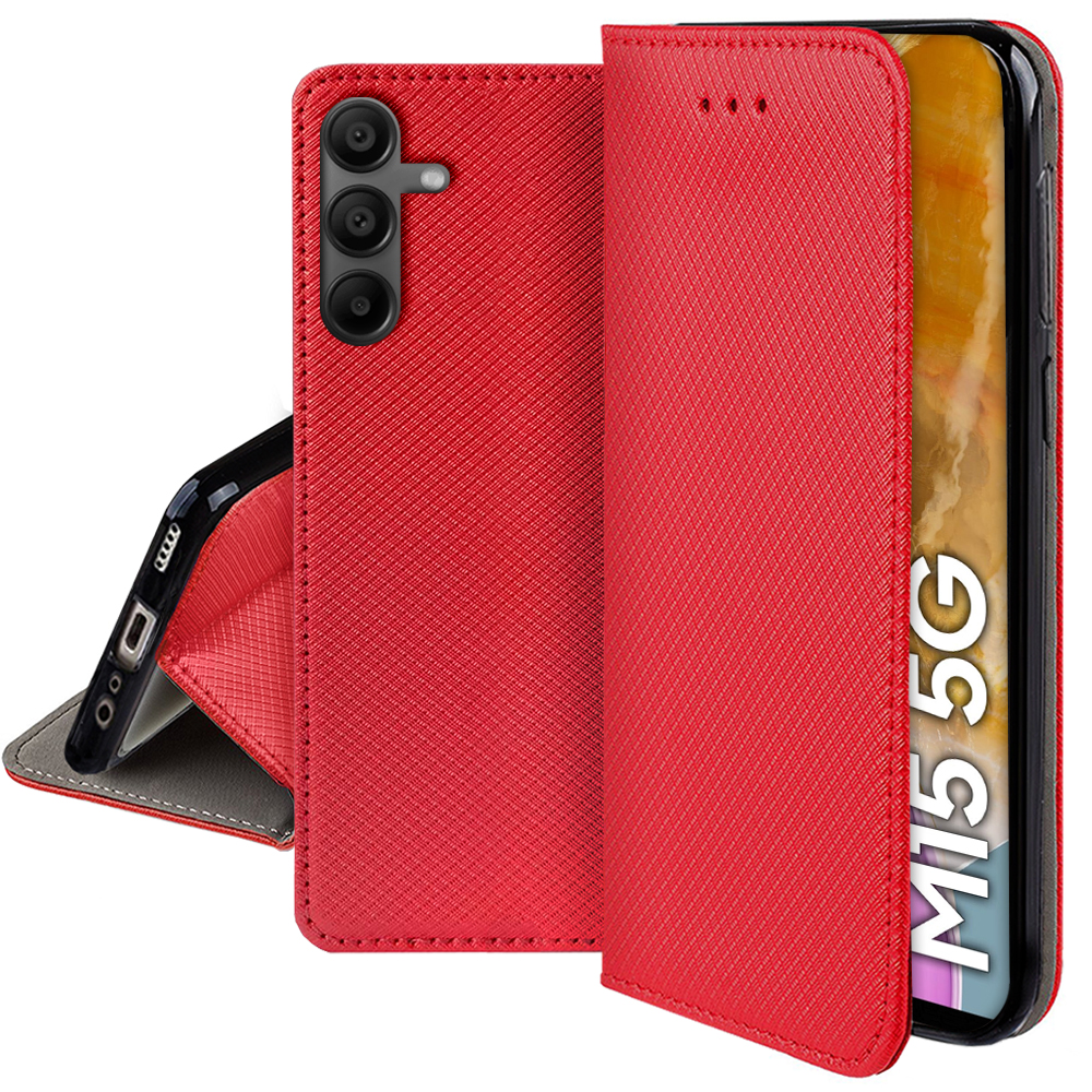 ETUI do Samsung Galaxy M15 5G SMART MAGNET CASE PORTFEL + SZKŁO SZYBKA 9H Kod producenta MA150CZA