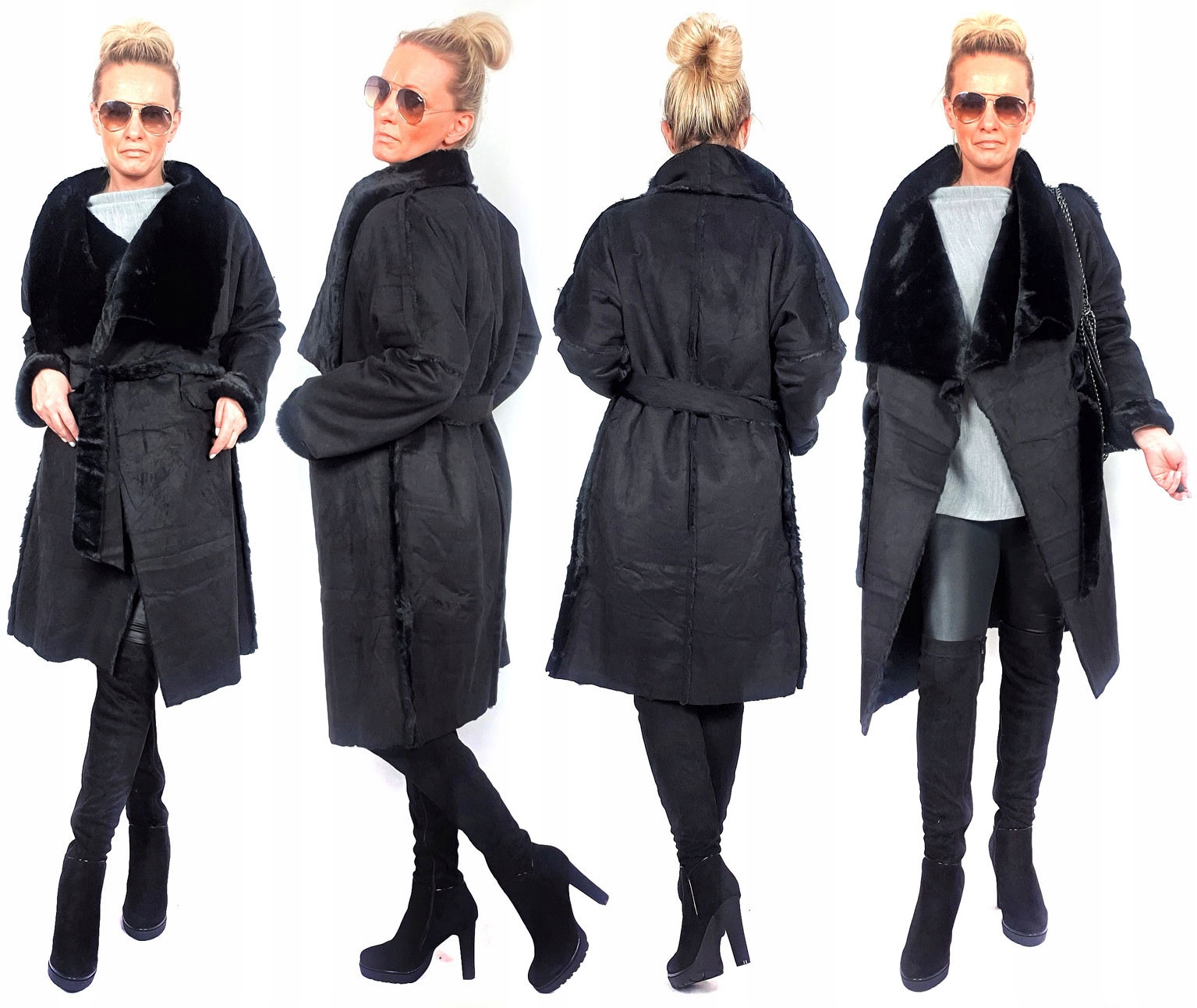 

Płaszczyk Futerko Eko Kożuch Zimowy Futro Luxury