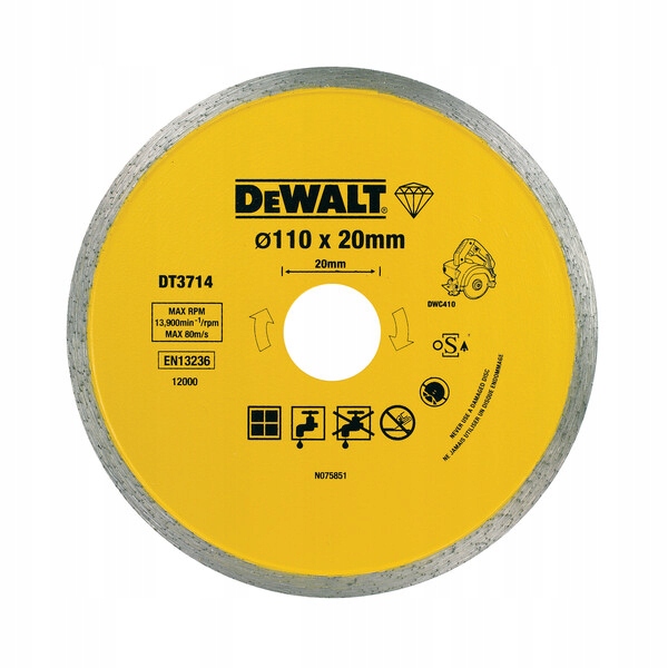 

Dewalt Tarcza Diamentowa Do DWC410 110X20MM DT3714