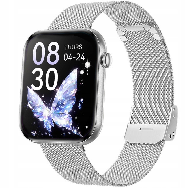 Dámské hodinky Chytré Hodinky Rubicon RNCF49 silver/silver mesh