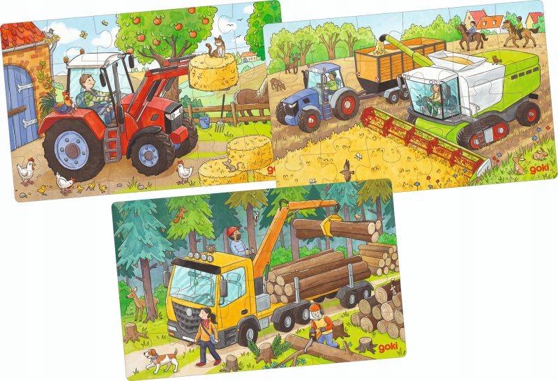 

Zestaw Puzzli Pojazdy Rolnicze 3 obrazki Goki 3+