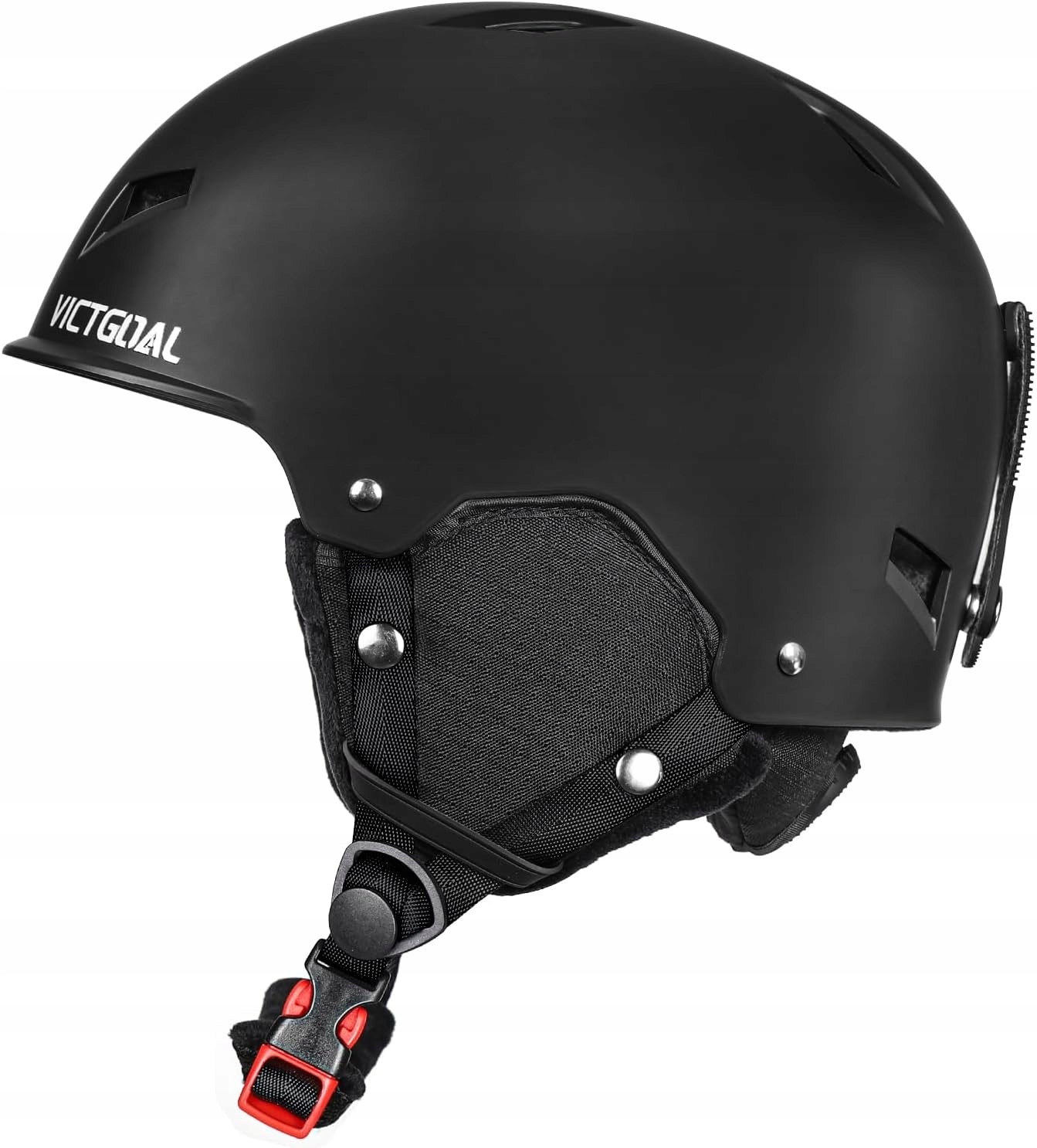 Regulowany Kask Narciarski Snowboardowy Victgoal Rozmiar L 59-61 CM Czarny