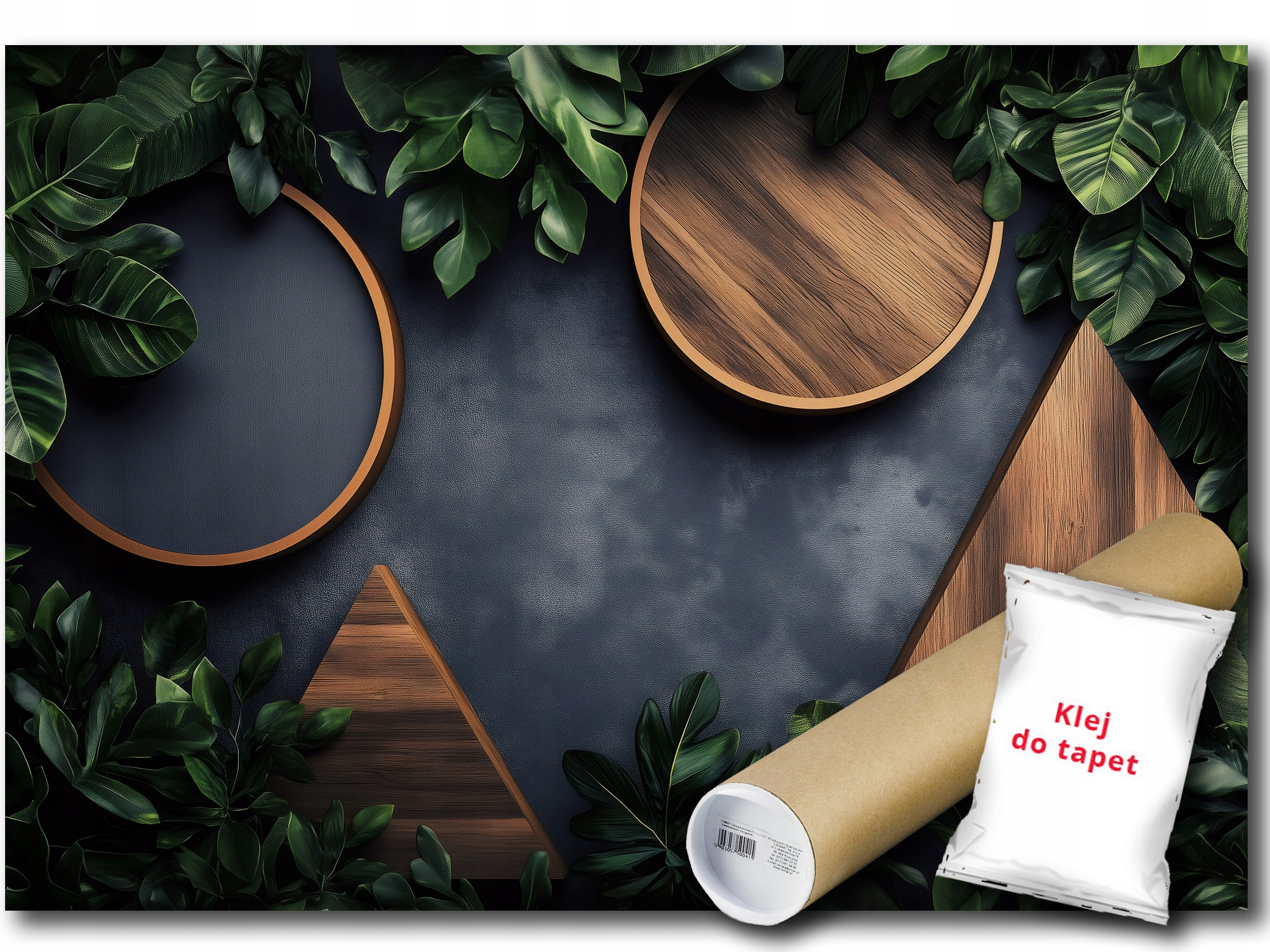 Fototapeta Flizelina Geometrie Abstrakce Imitace Dřevo Listy 416x290