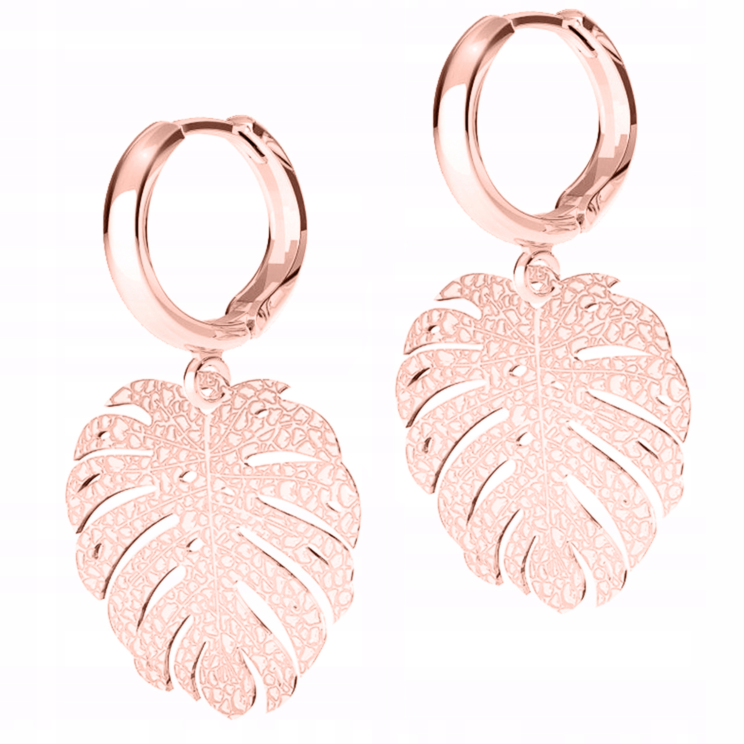 Náušnice Pozlacené Listy Příroda Plech s Listy Rostlina Stříbro 925