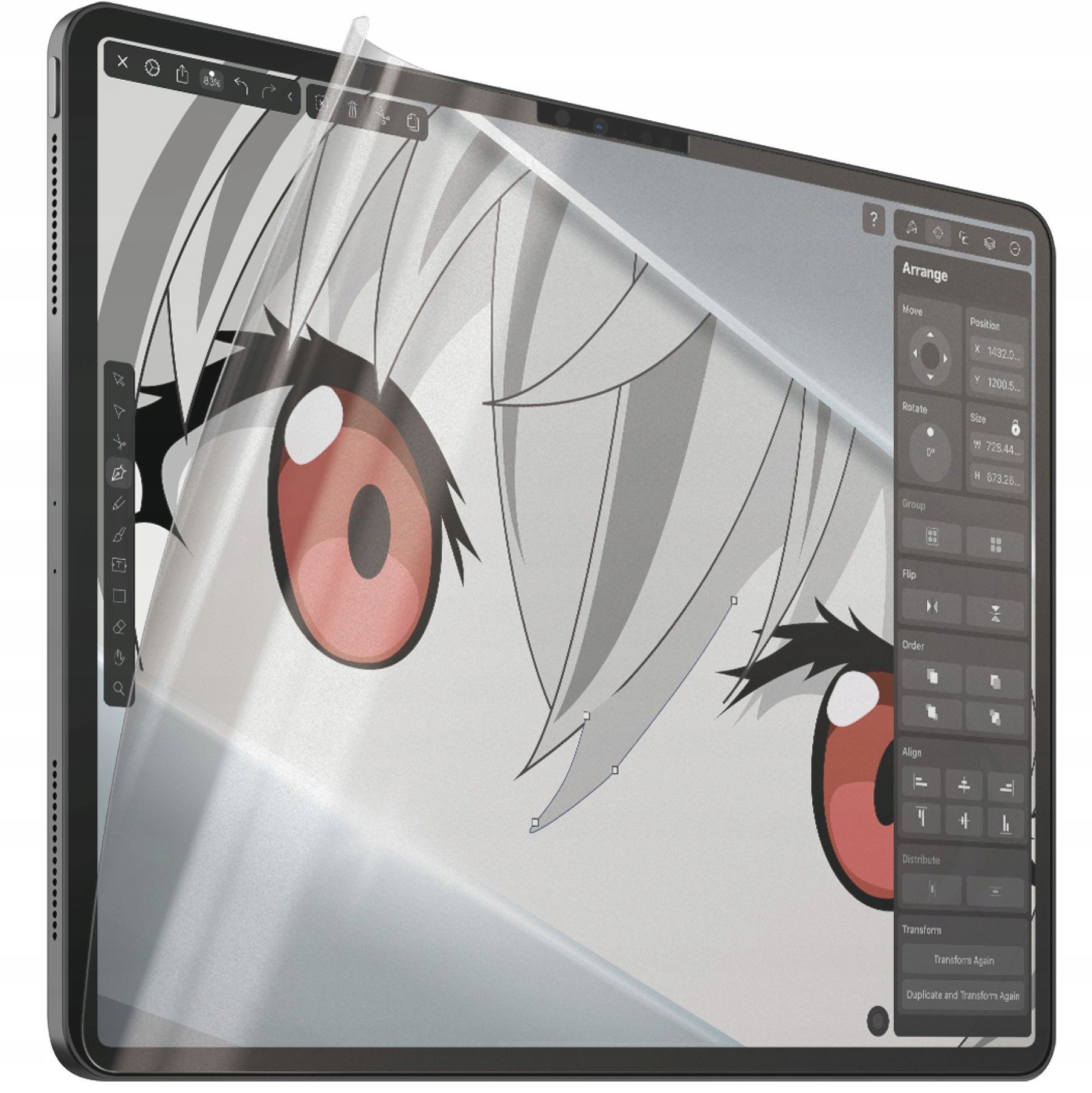 Fólie pro iPad Pro 13" M5/M4, Air 13" M4/M3/M2, PanzerGlass, kryt