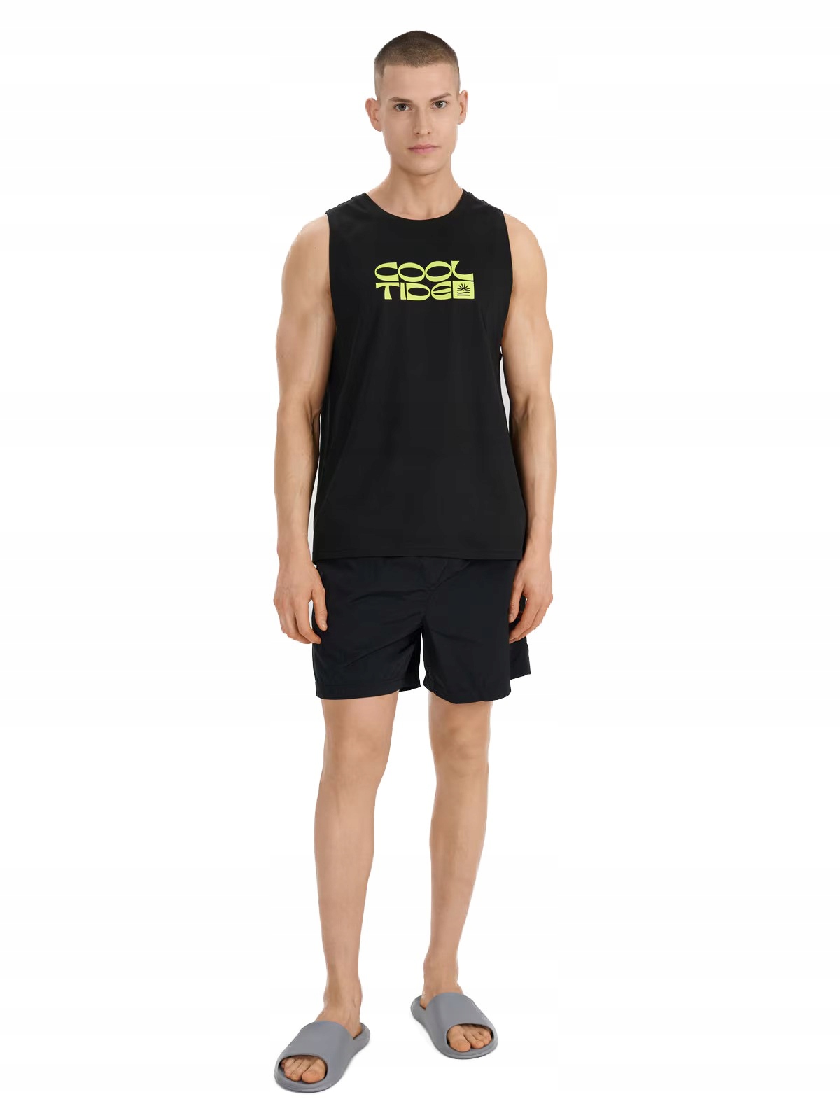 4F Koszulka Męska Bez Rękawów Tank Top 4FWSS25TSLEM123-20S Głęboka Czerń M