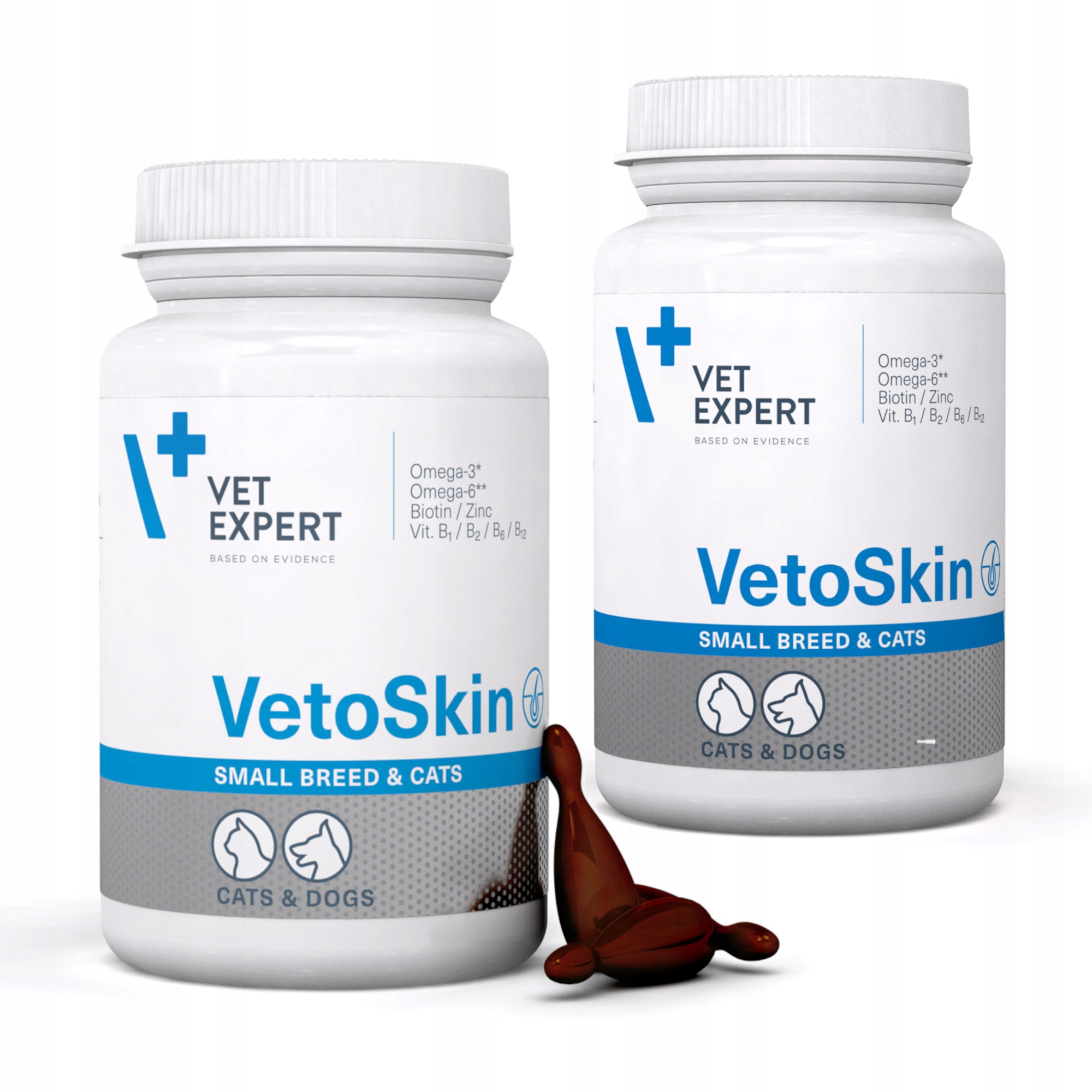 Suplement dla Małego Psa i Kota Vet Expert Vetoskin Small Breed And Cats x2