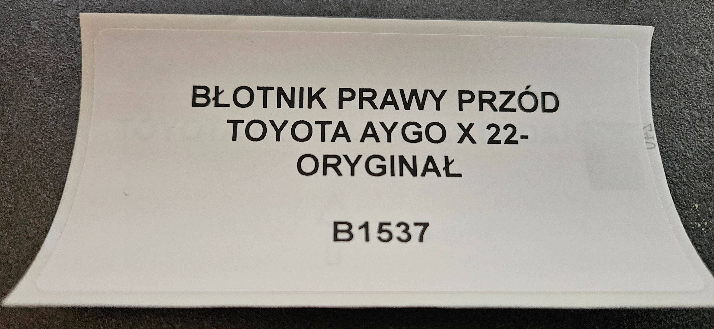fender right front TOYOTA AYGO X 22- original