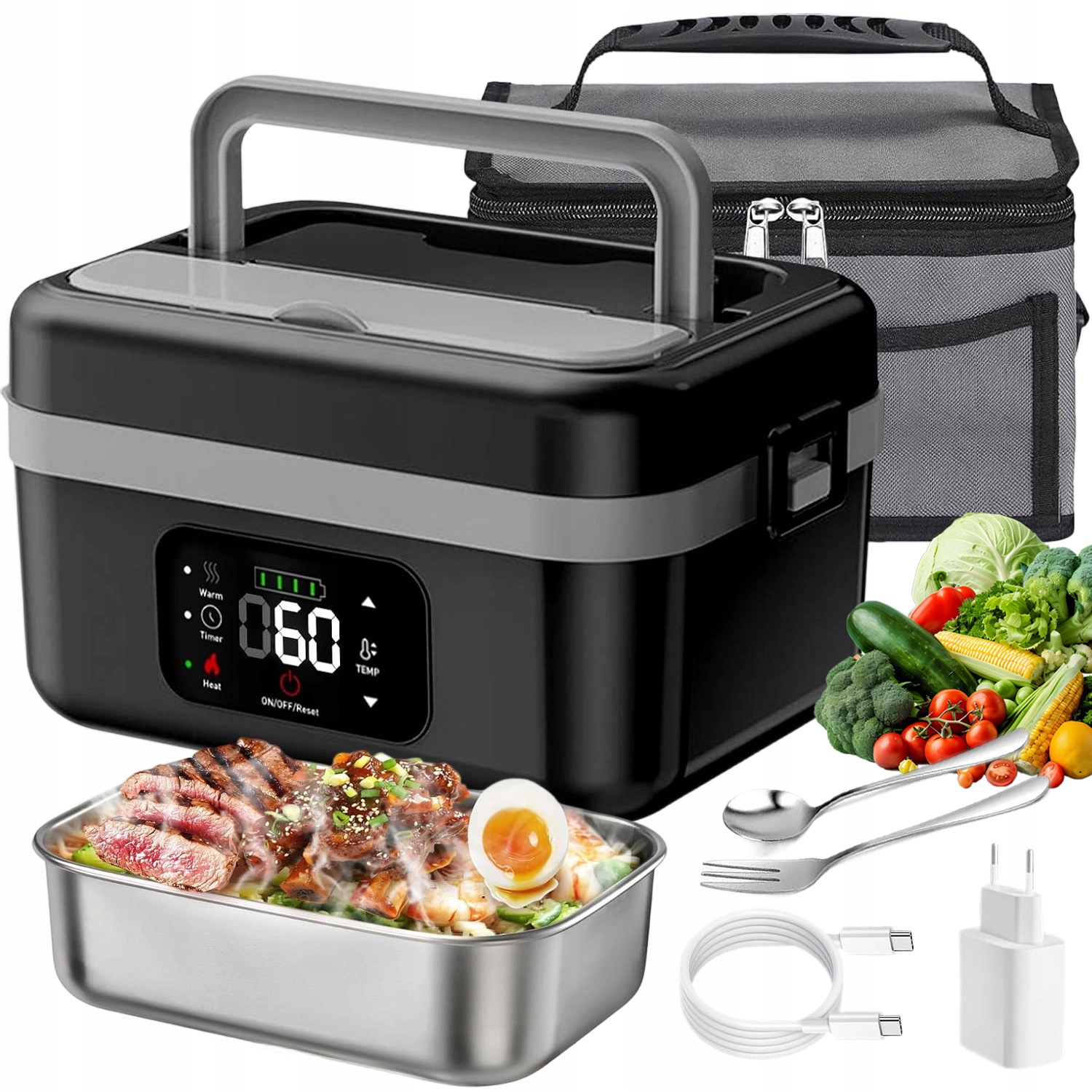 Elektrický Obědový Box 5V 9V 12V Ohřívač Oběda Nádoba Pro Práci V Autě