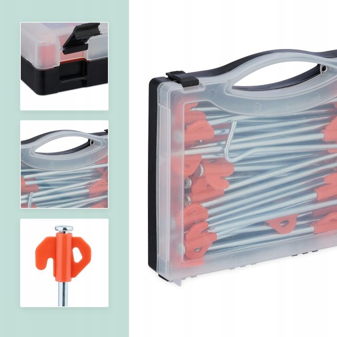 Sada 30 ocelových kotev s krabičkou Relaxdays