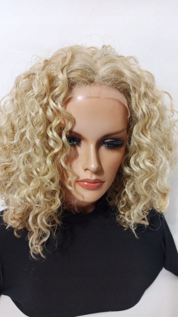 Paruka Afro lace přední blond kudrlinky EXTRA-Nessaja wigs shop