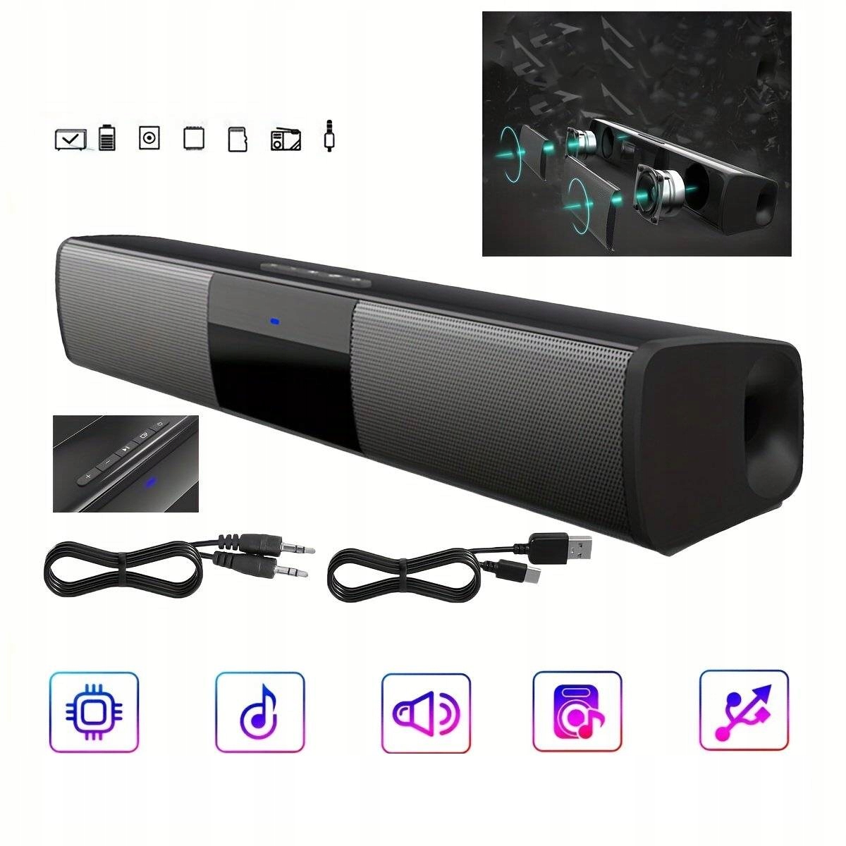 Bs 28A Głośniki komputerowe Subwoofer Bluetooth 5.0