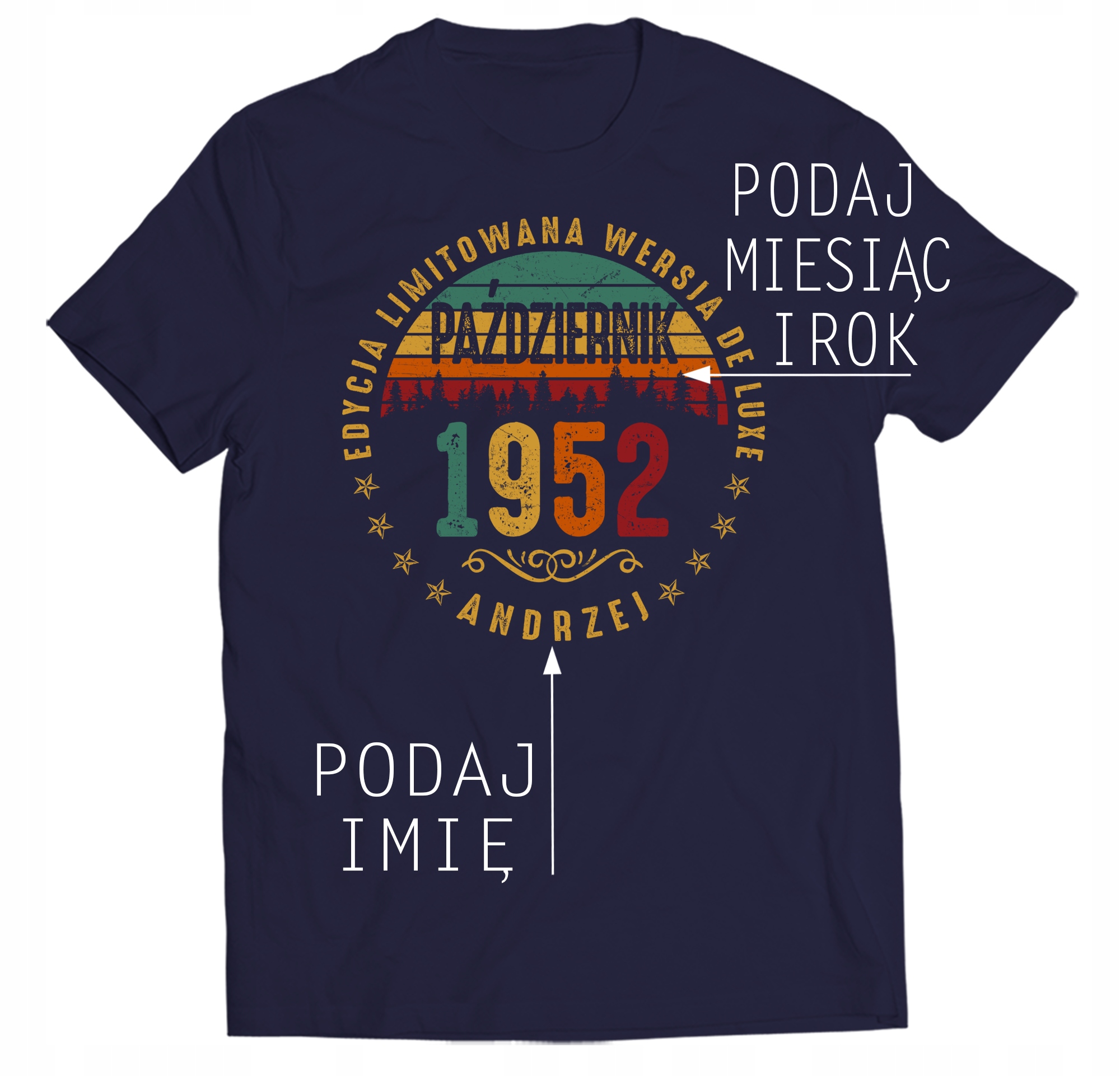 

Koszulka Na Urodziny Podaj Imię, Miesiąc i Rok XXL