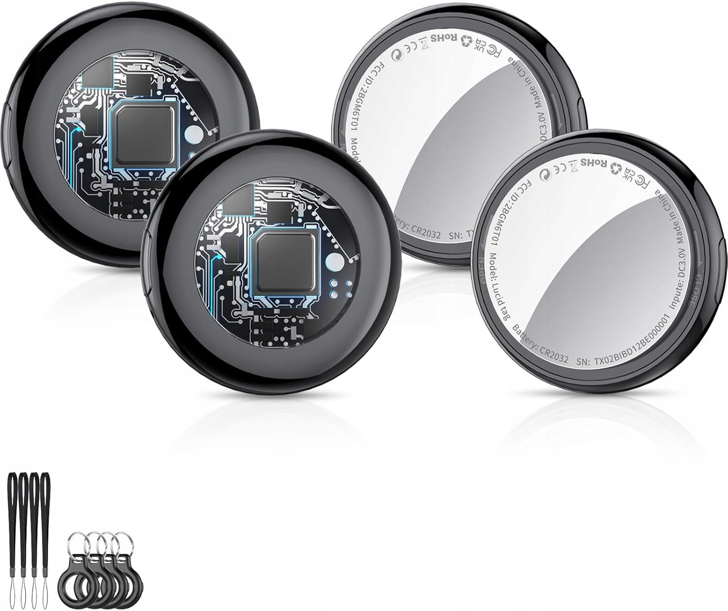 Gps Lokátor Klíčů Inteligentní Sledování Zavazadel Přívěsek Na Klíče Tukio 4 Ks