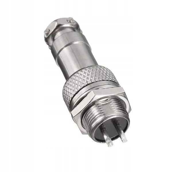Złącze Przemysłowe GX12 2-PIN Zakręcane - Wtyk z Gniazdem do Instalacji Producent ABC-RC