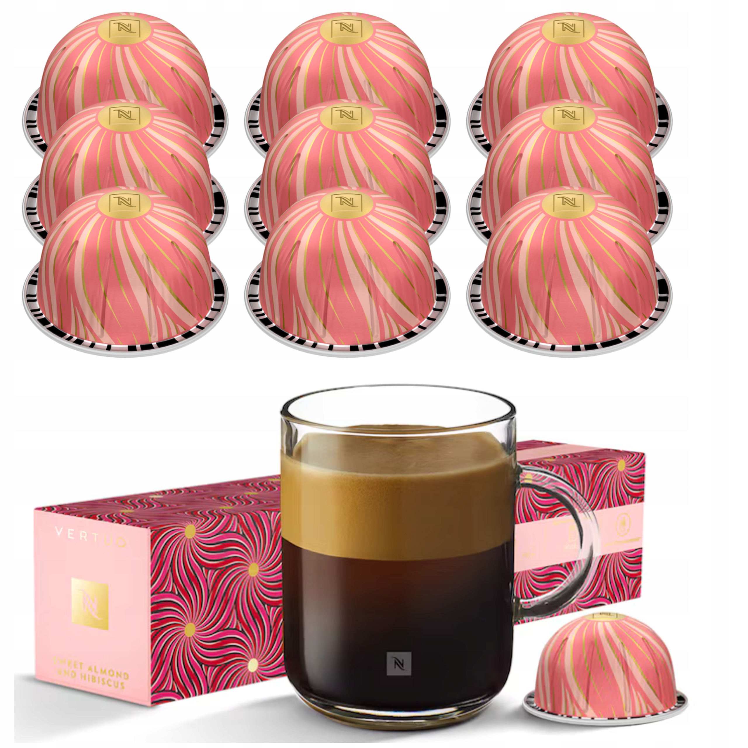 Kapsle Pro Nespresso Vertuo Sweet Almond And Hibiskus 230ML Káva