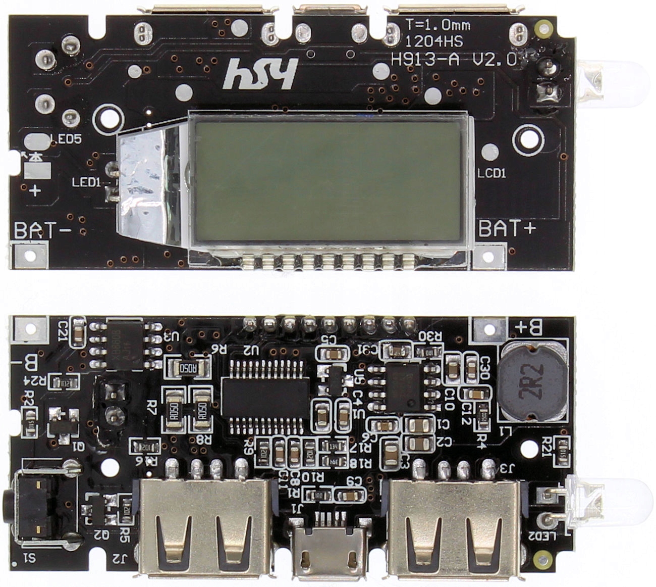 Moduł Power Bank 2x USB 2.1A 1A 18650 Li-ion LCD Rodzaj inny