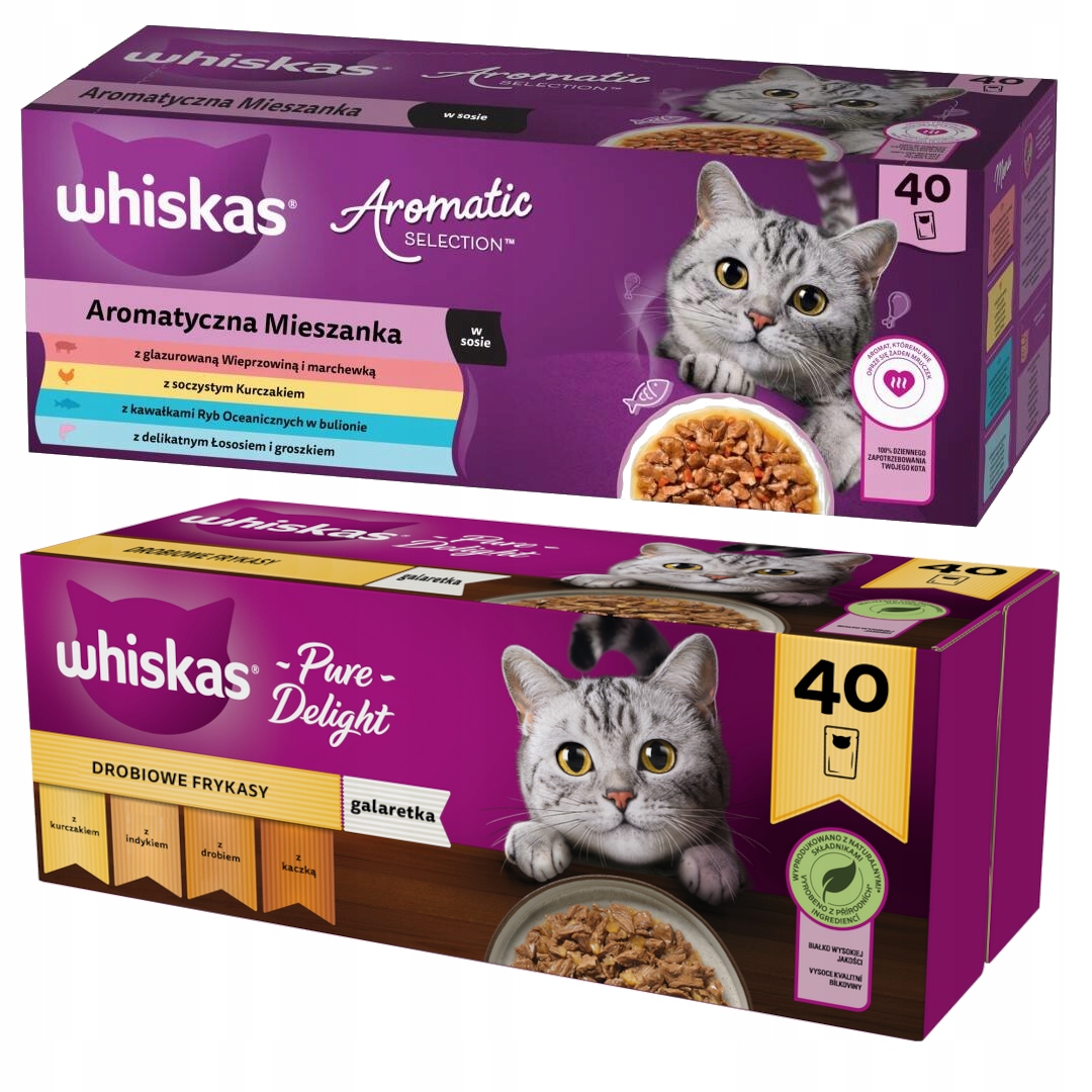 Levně Whiskas Adult 80x85g Krmivo Pro Kočky Aromatická směs Drůbeží Hody
