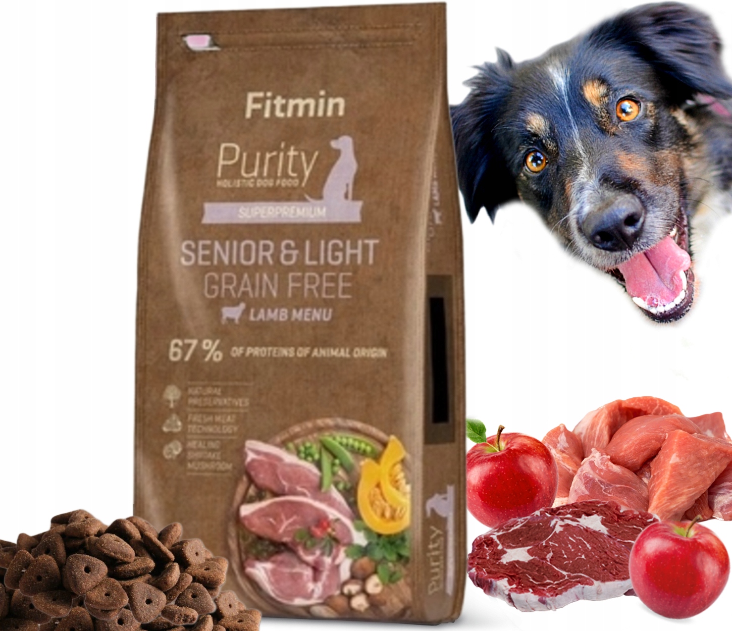 Fitmin Purity Grain free Senior&Light Lamb 12kg karma dla psa