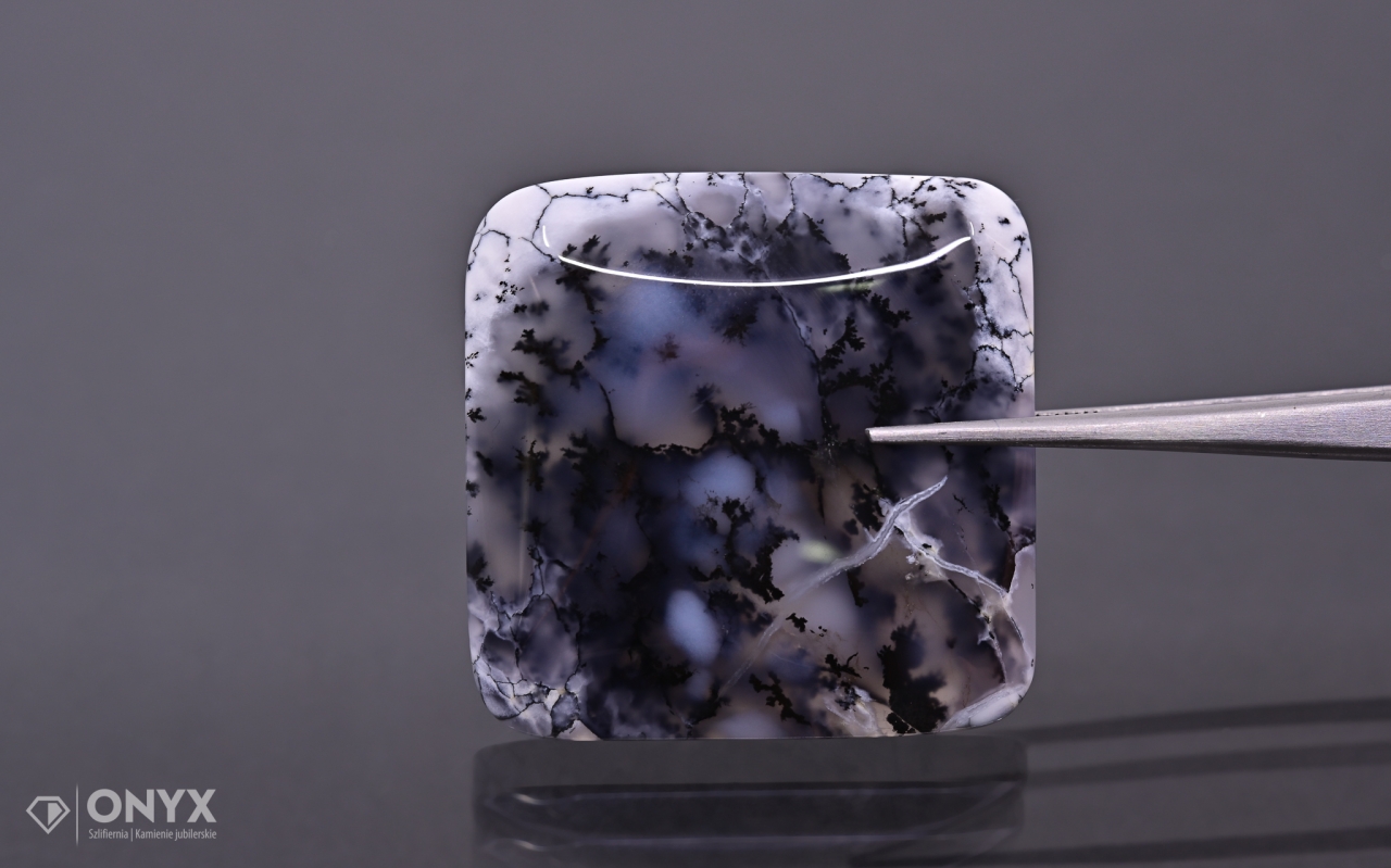 Dendritový achát z Turecka konvexní dlaždice cushion 35