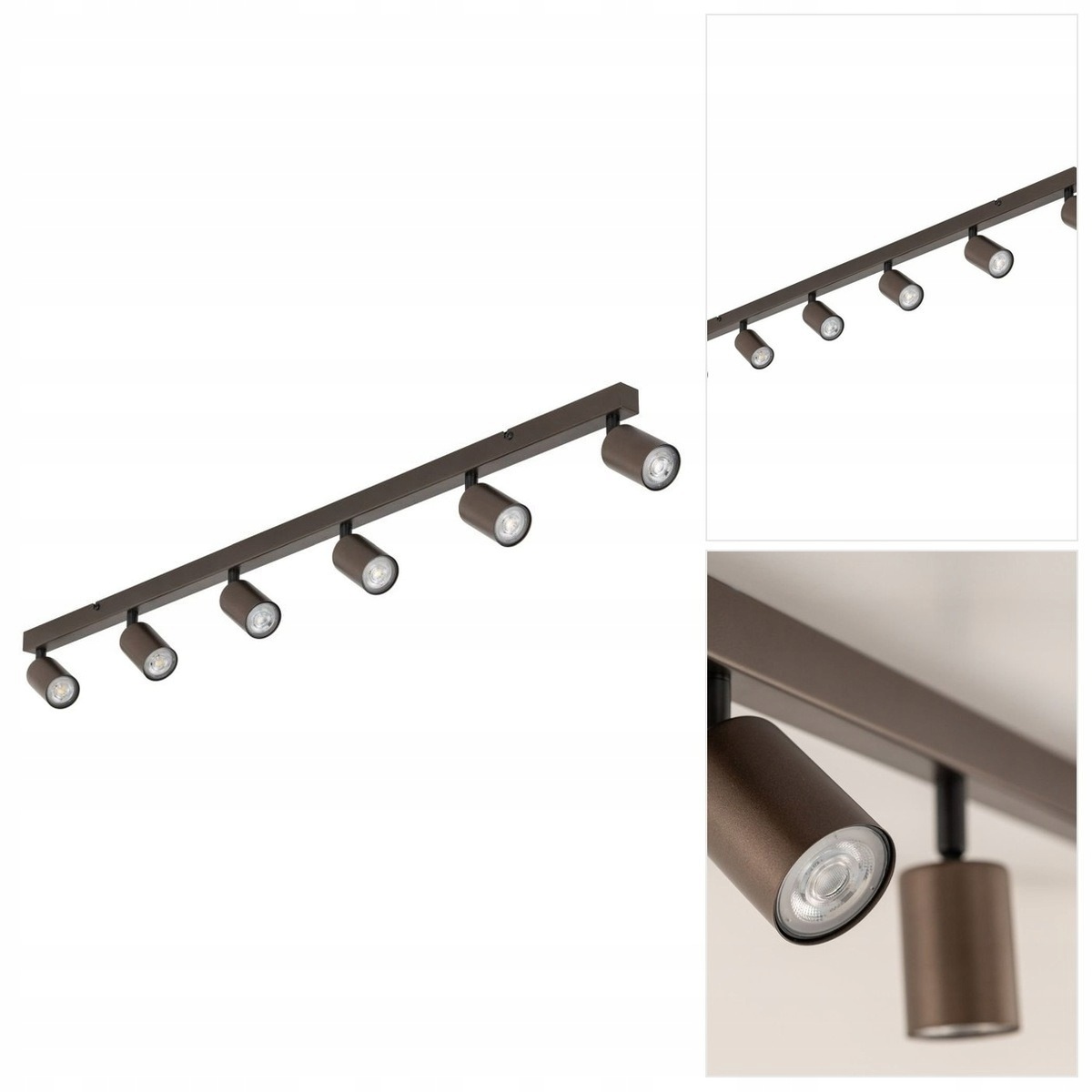Lampa reflektor Top hnědá šestiramenná v obývacím pokoji Tk Lighting