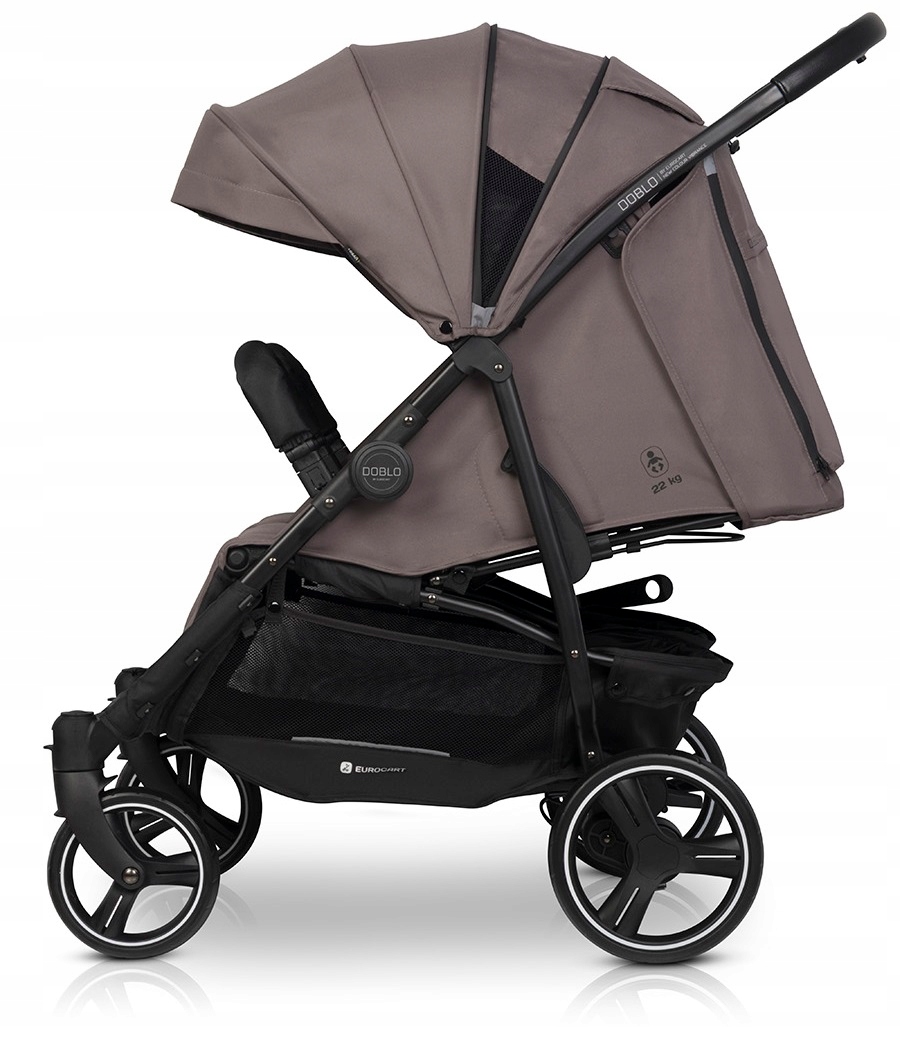 WÓZEK ROK PO ROKU BLIZNIACZY PODWÓJNY DO 22KG 2X POKROWIEC+FOLIA AKCESORIA Marka Euro-Cart