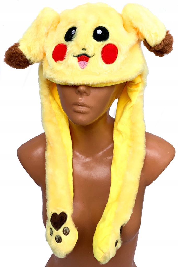 

Czapka pikachu rusza uszami śmieszna pokemon