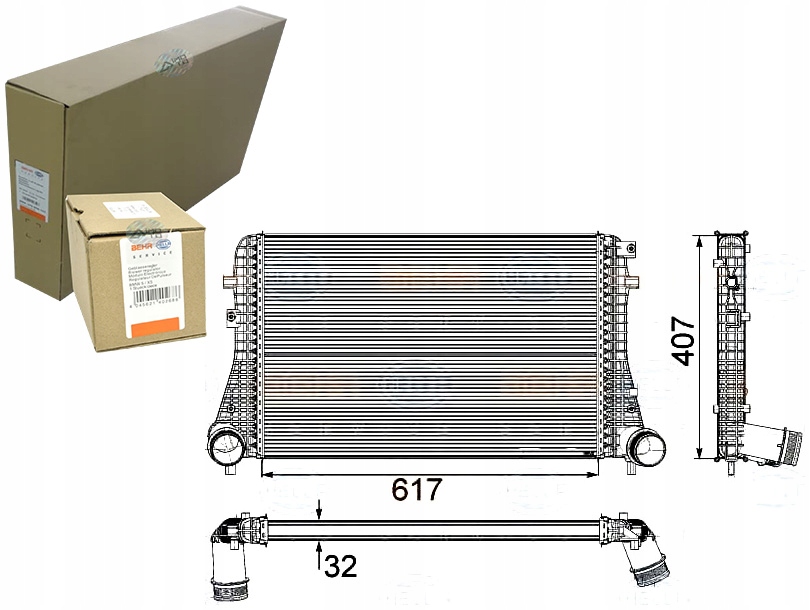 INTERCOOLER BEHR HELLA 3C0145805AN 3C0145805AM 3C0