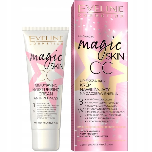 

Eveline Magic Skin CC Krem Zaczerwienienia 8w1