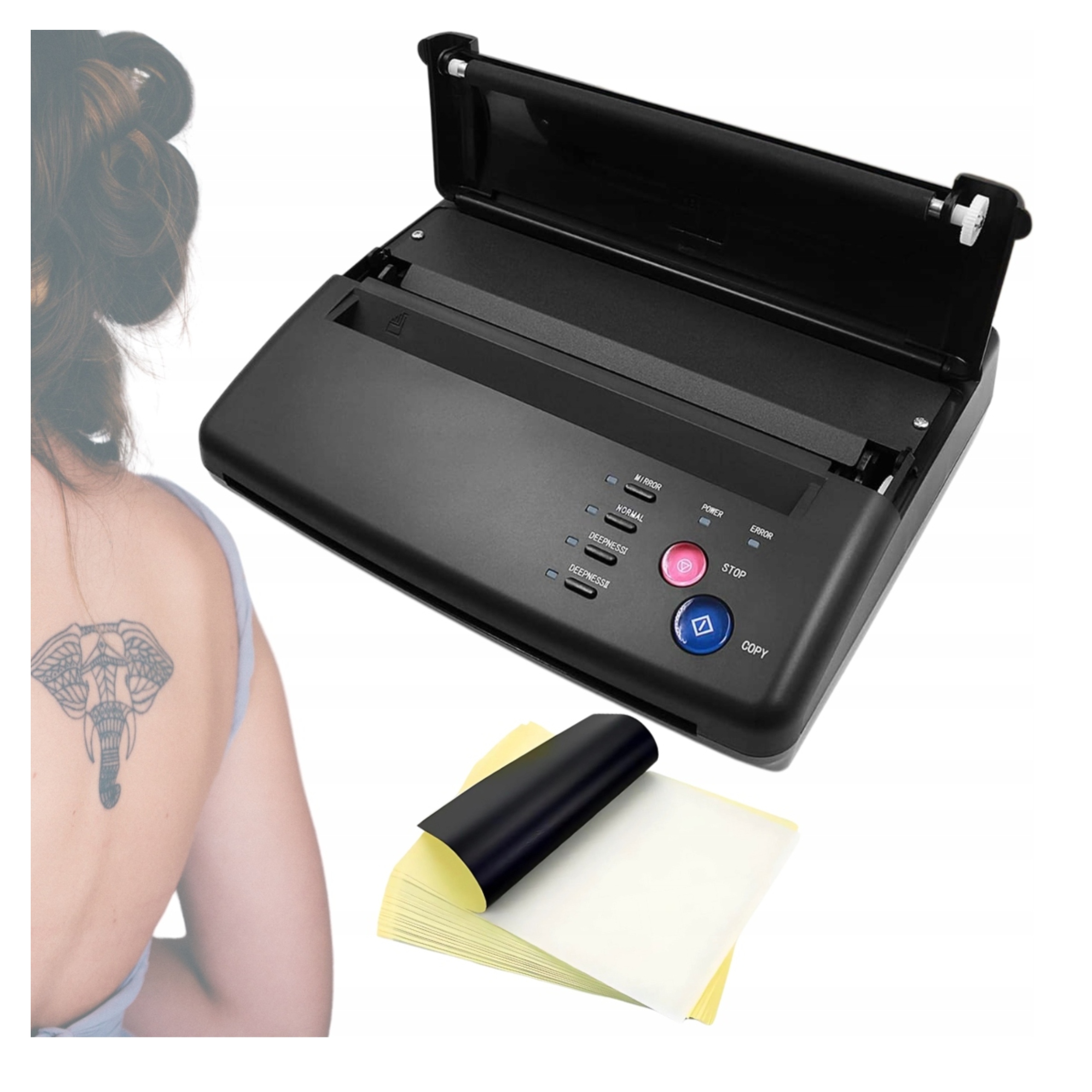 Mini Termální Tiskárna A5 A4 Pro Přenos Tetování, Přenosná 20 Listů