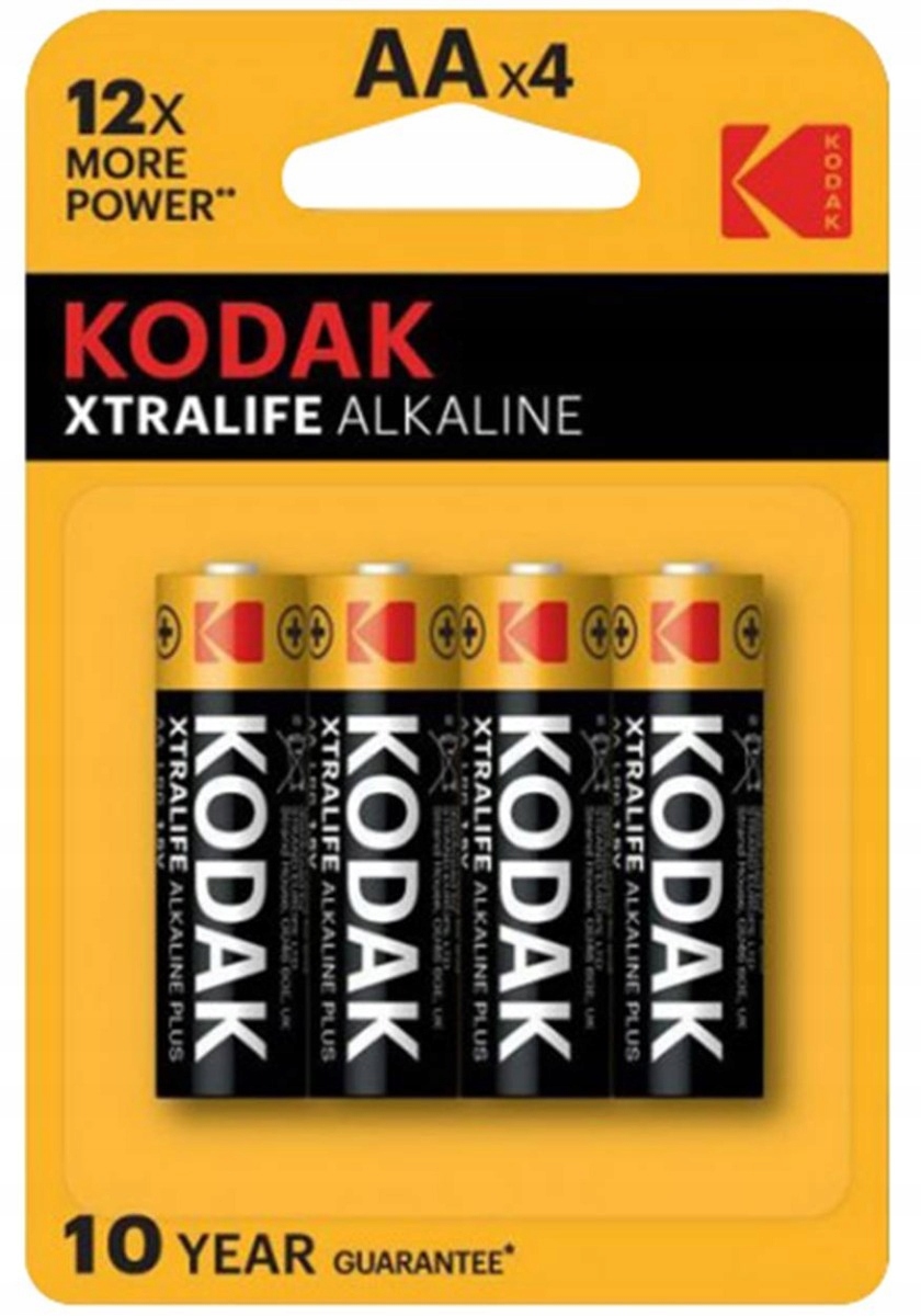 

Baterie Alkaliczne Kodak Aa LR6 1.5V Blister 4szt