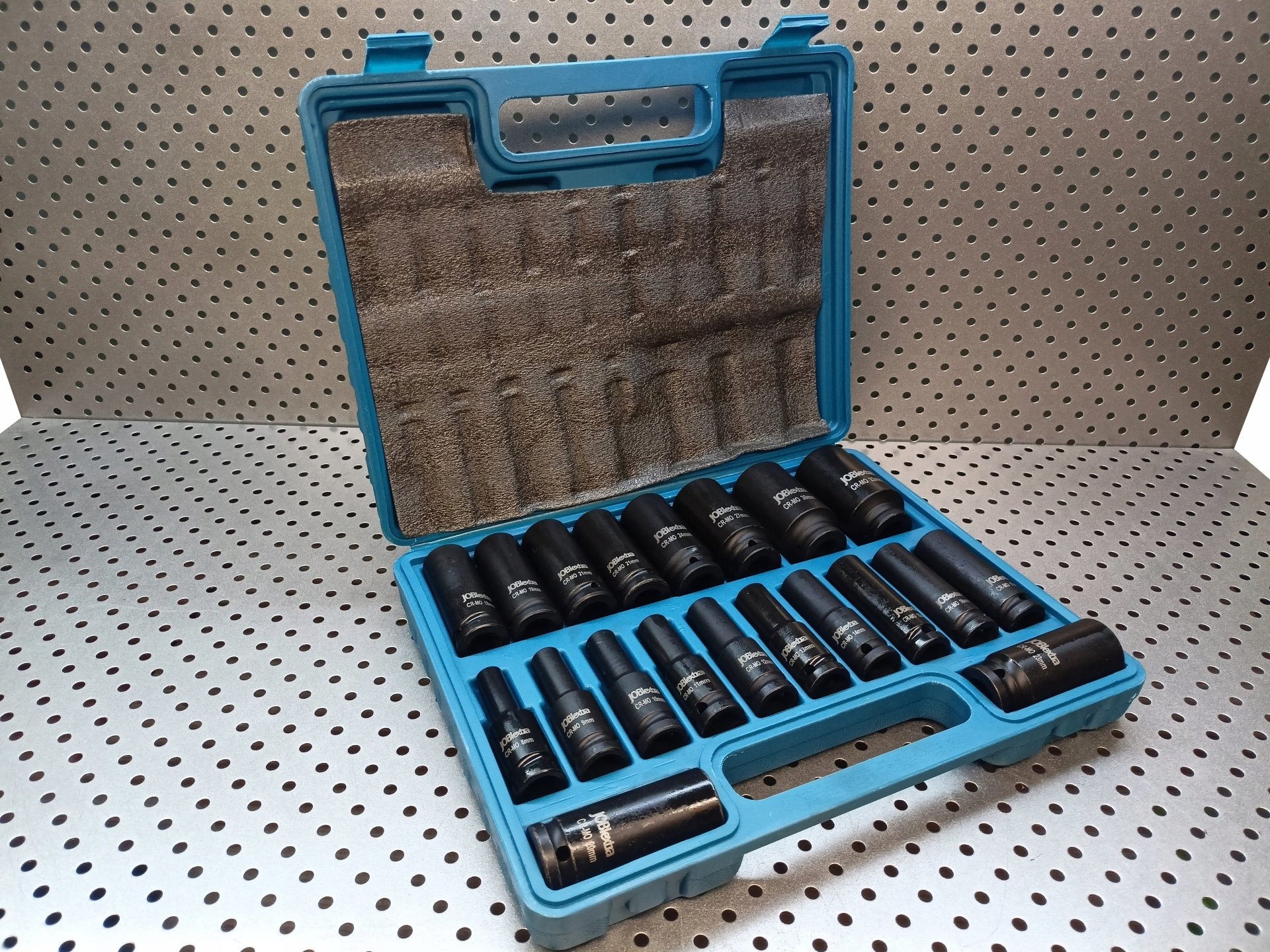 Sada Dlhých Nástrčných Kľúčov Úderových Nástavcov 1/2 Palca 8-32MM 20KS Crmo Kufor