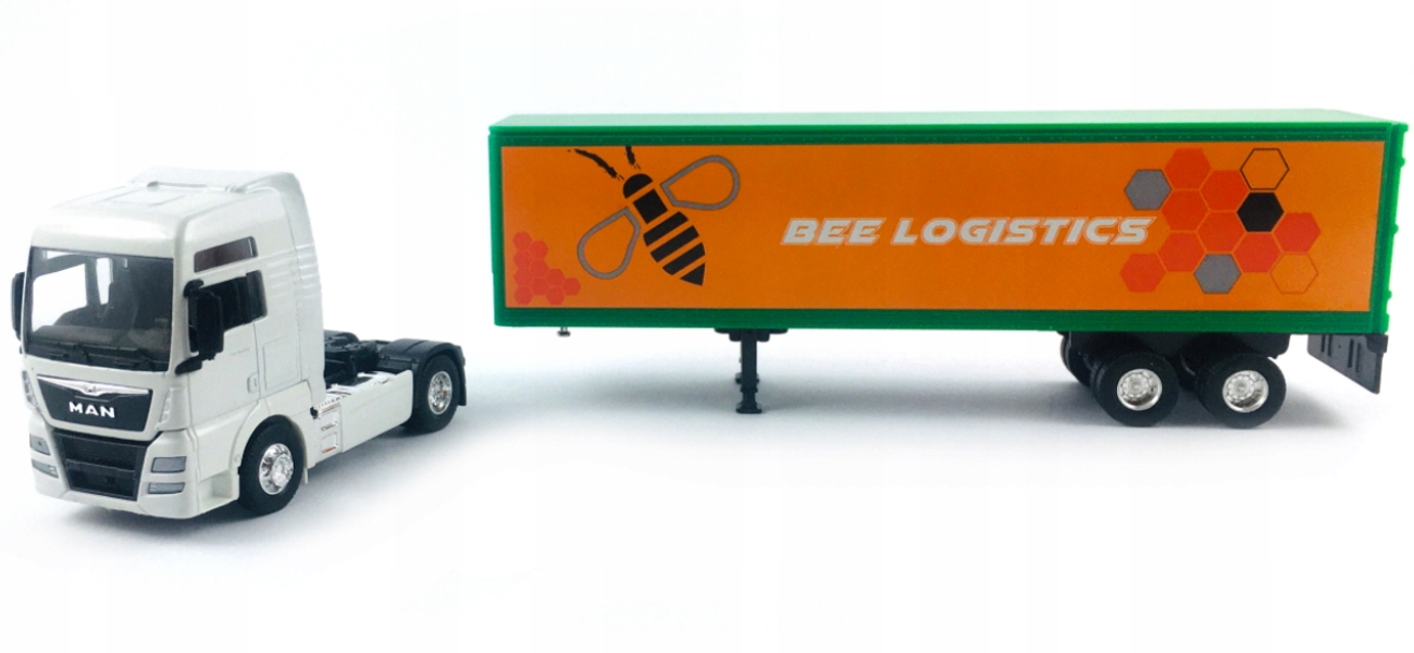TIR MAN TGX XXL BEE LOGISTICS MODEL WELLY 1:64 Model MAN TGX XXL