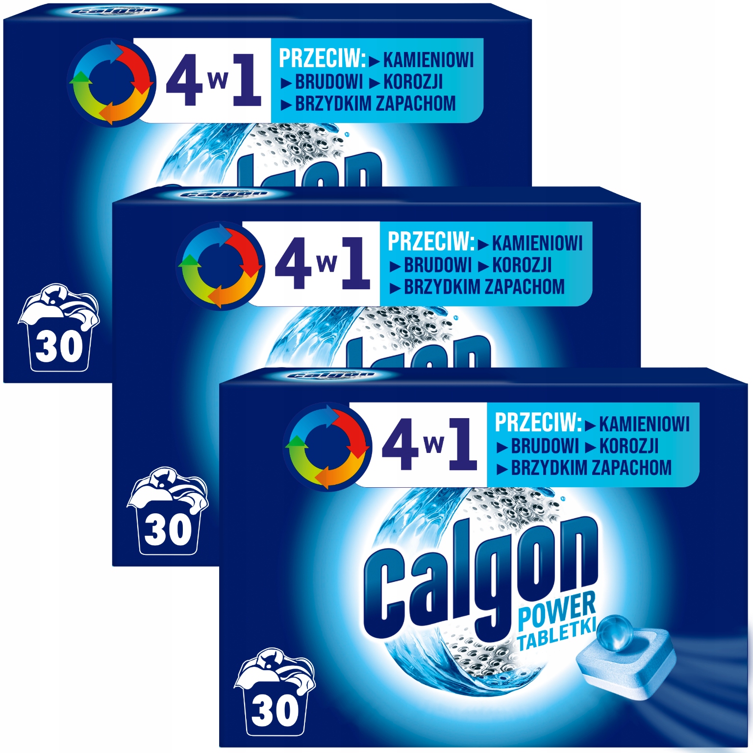Levně Calgon Tablety Do Pračky 4V1 Změkčující Vodu Odvápňovač 3X 30 Kusů