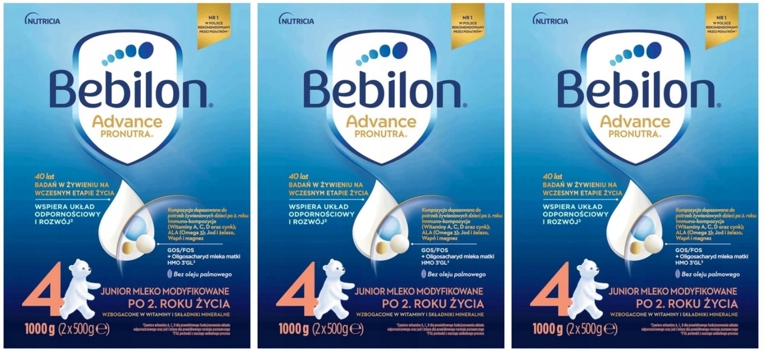 BEBILON 4 Pronutra ADVANCE mleko 3x1000g = 3000g