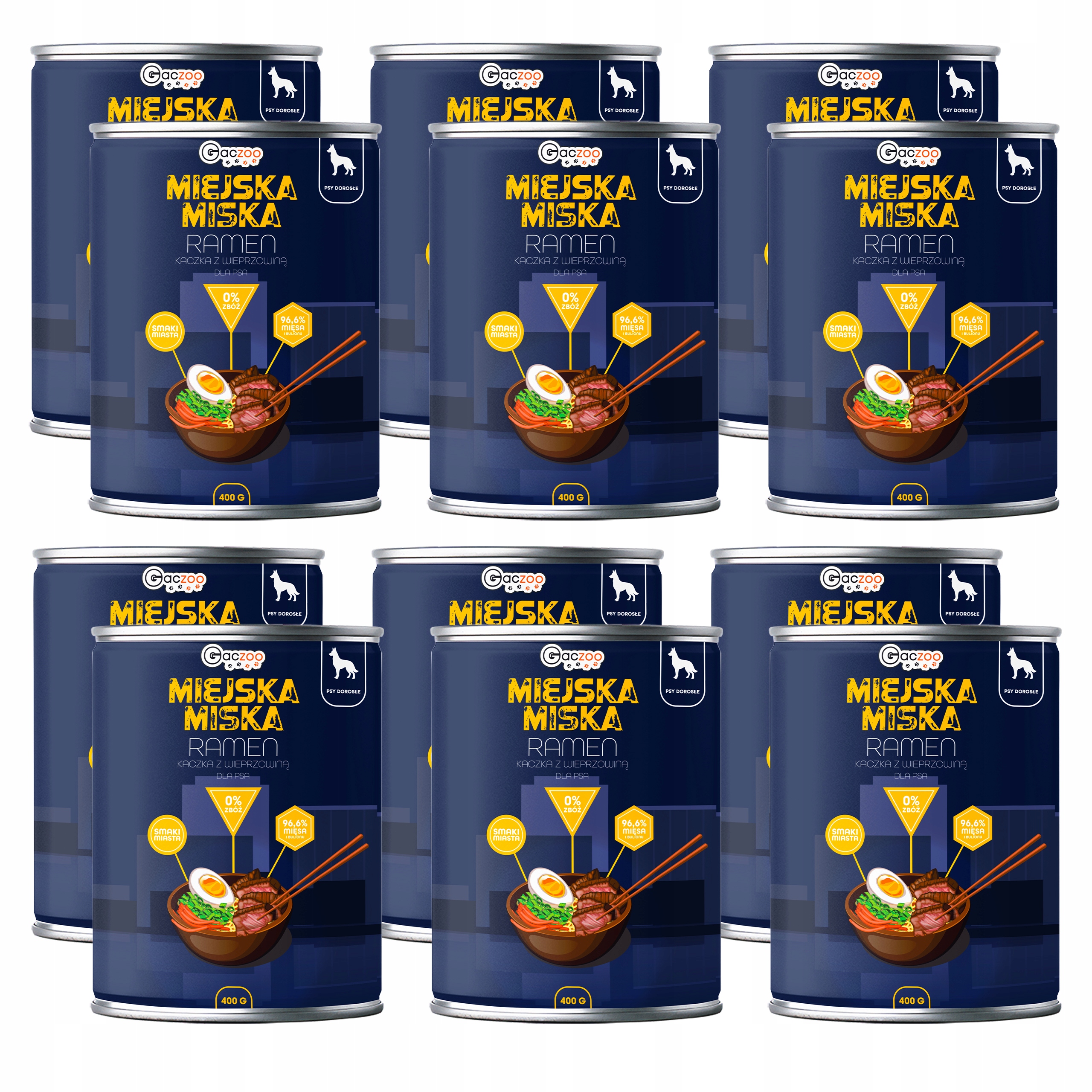 Levně Gaczoo Městská miska bezobilná krmivo pro psy Ramen 12 x 400 g