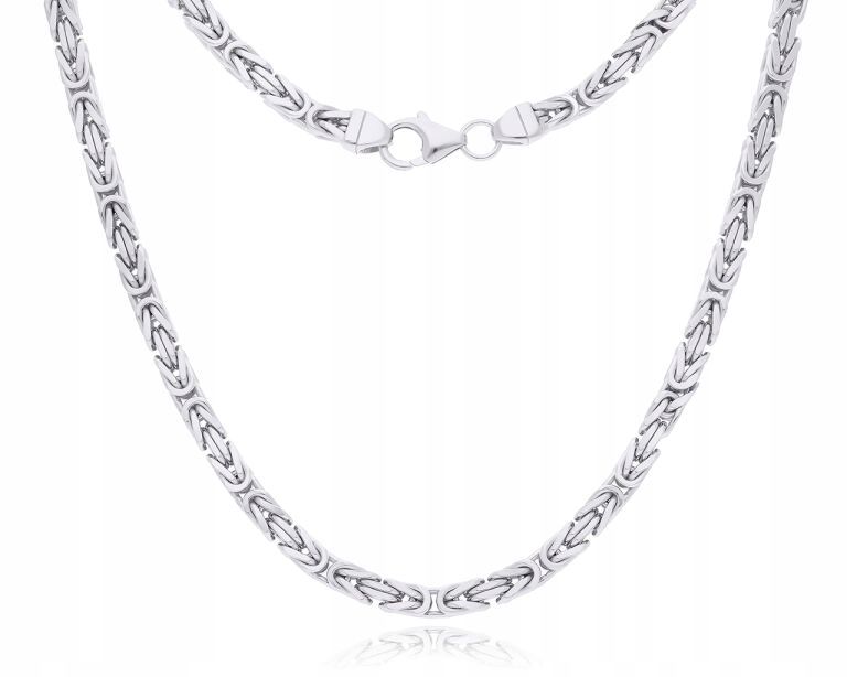 Stříbrný řetízek pánský s tlustou širokou královskou vazbou ryzost 925 délka 50 cm