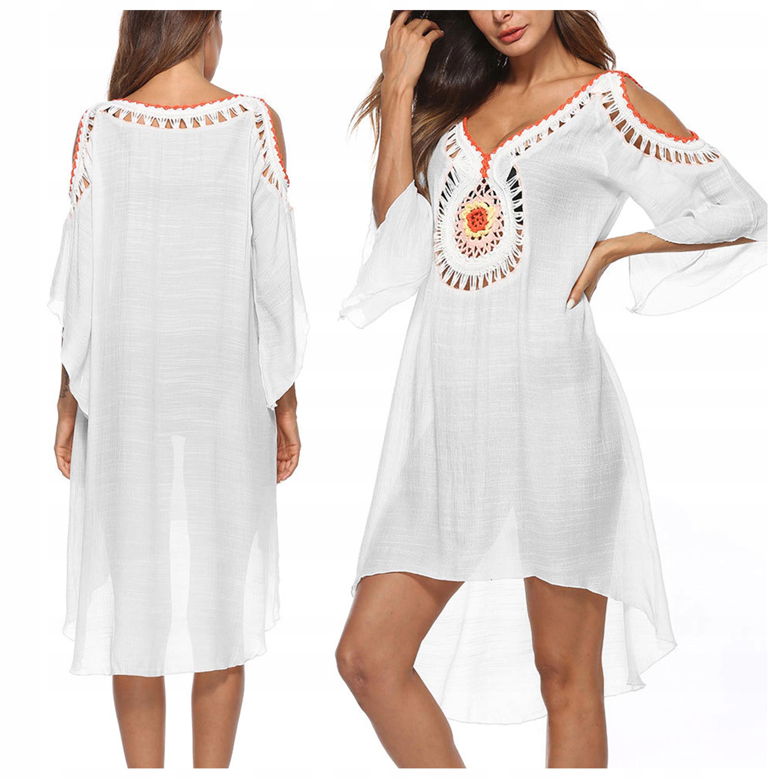 

Pareo plażowe Boho tunika Asymetryczna kolory
