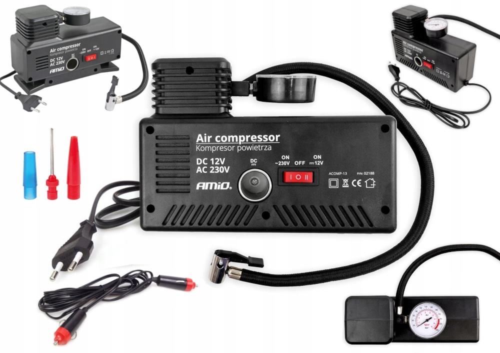 

Kompresor Samochodowy Pompka Sprężarka 12V 230V