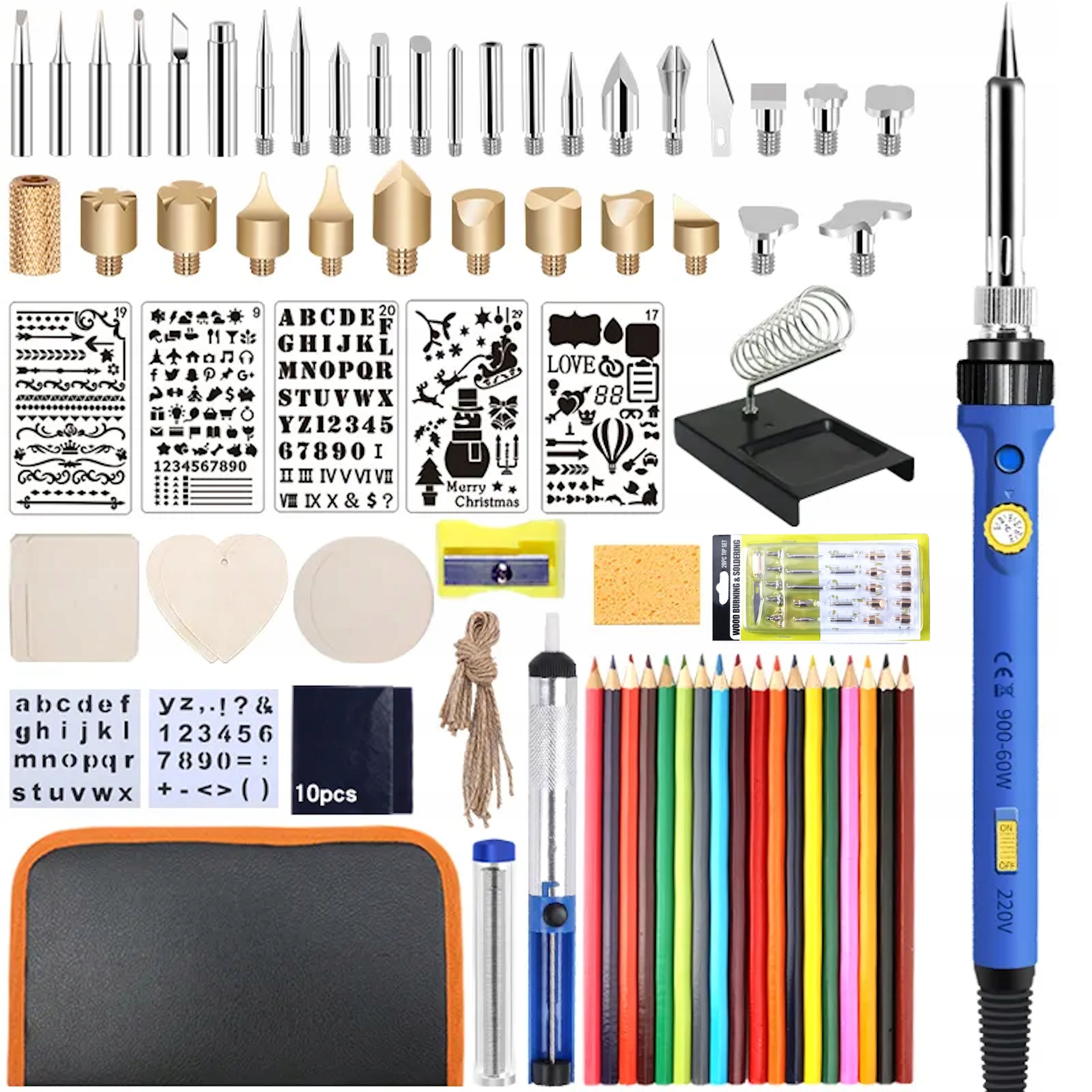 Lutownica 60W wypalarka drewna Pirograf etui