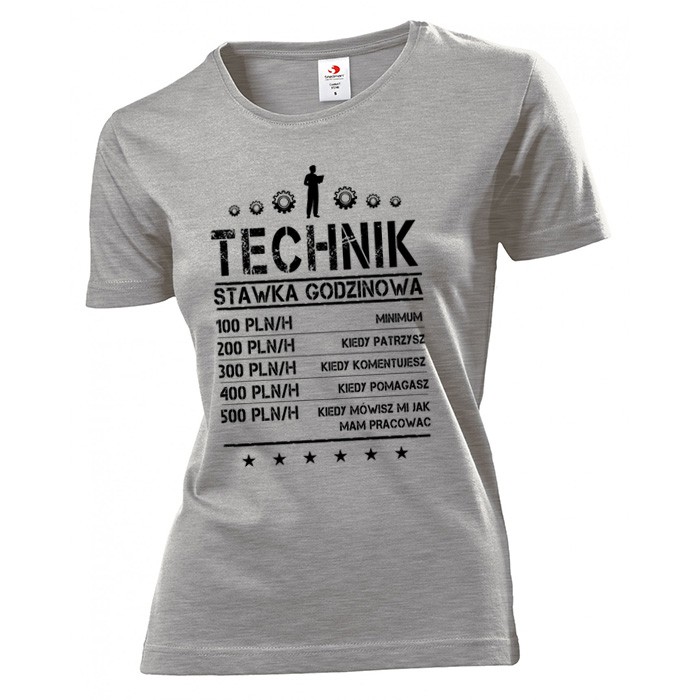

Koszulka damska Technik stawka godzinowa M