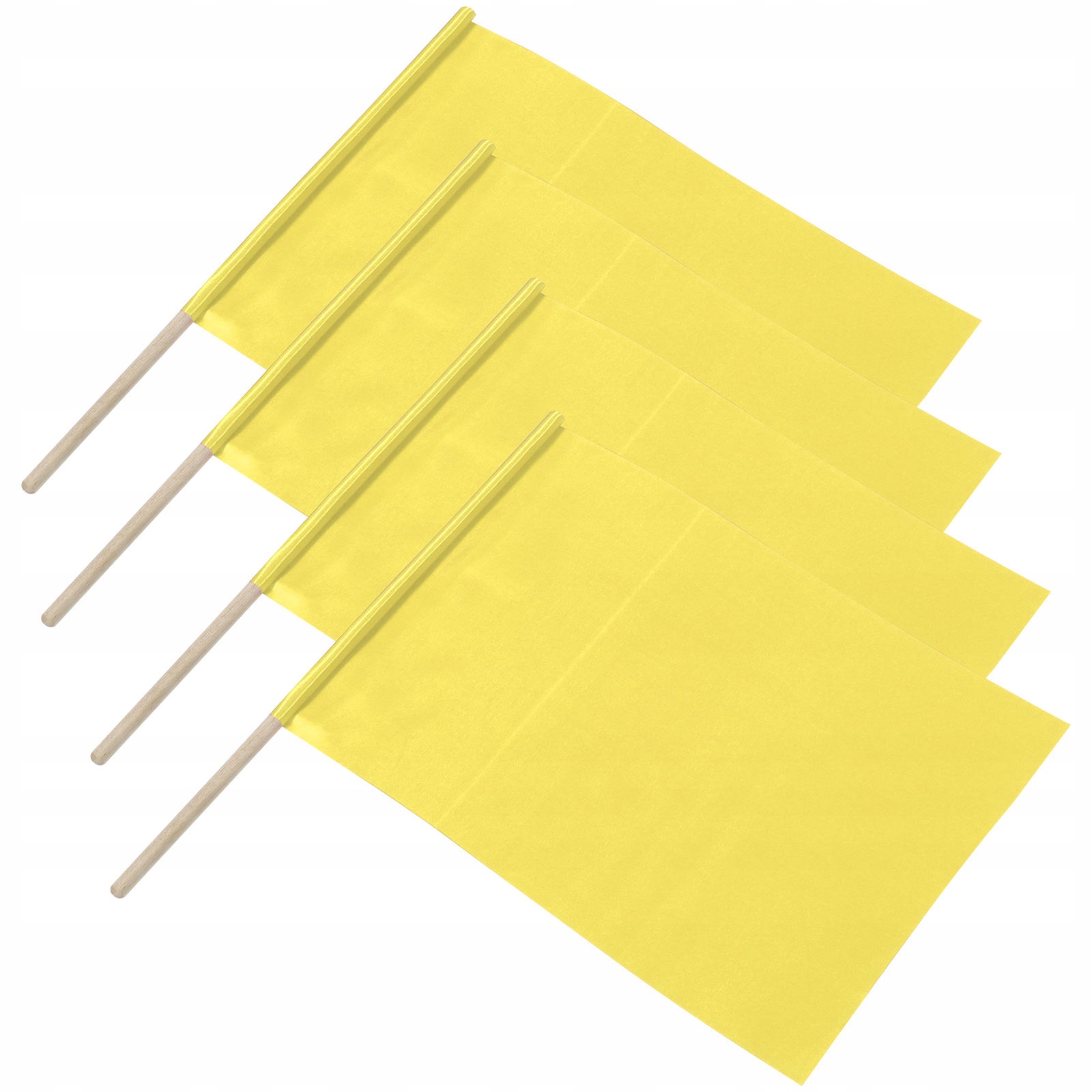 4 Sztuki Żółtych Flag Sędziowskich Do Piłki Nożnej I Wyścigów