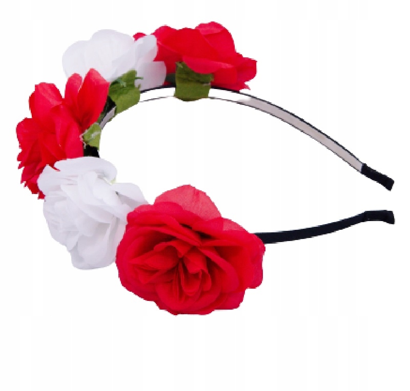 WIANEK KIBICA MECZ POLSKA BIAŁO-CZERWONY KWIATY RÓŻE KIBICKI Marka Terra Moda