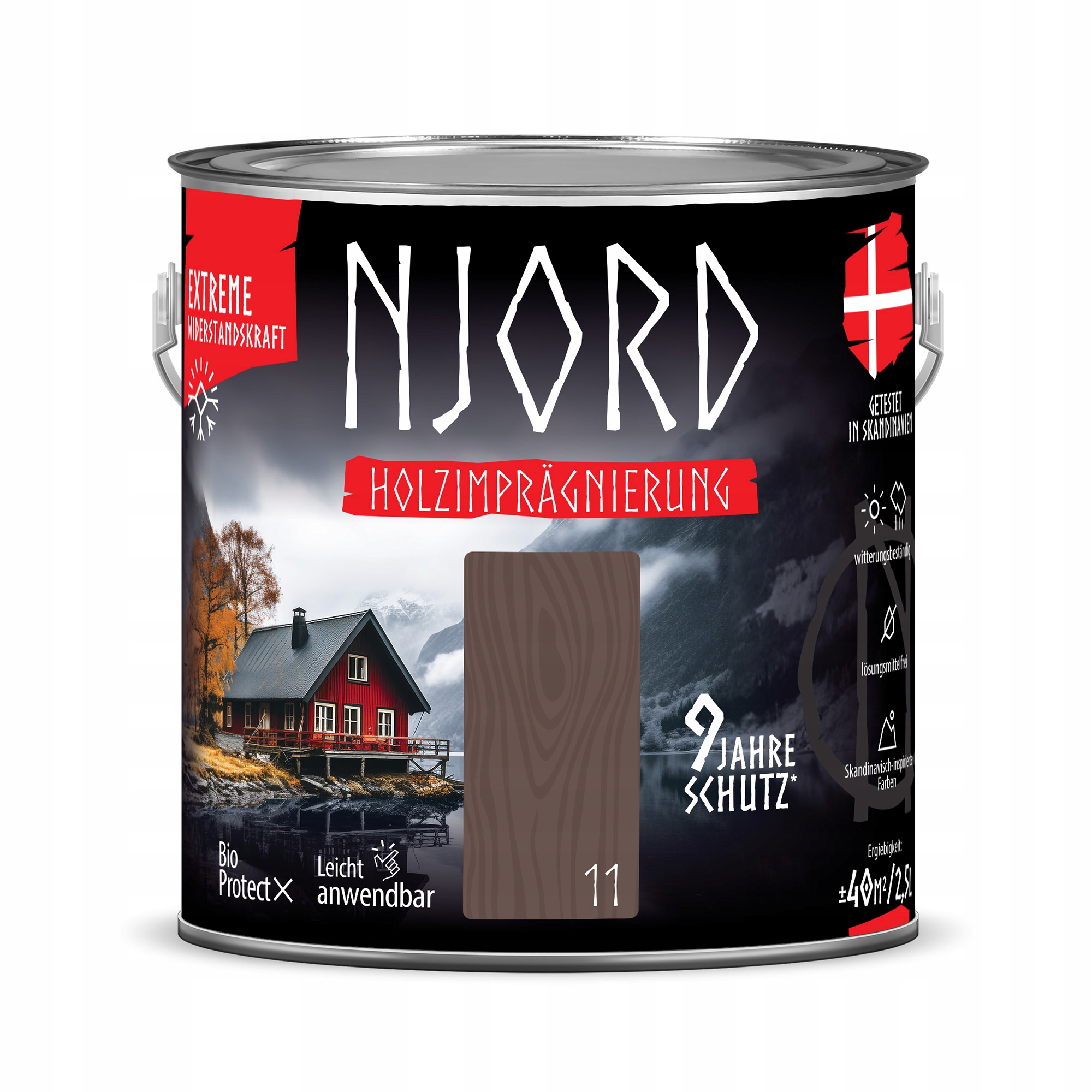 Odporny na warunki Impregnat do drewna Normal (11) Wikingerboot 2,5L