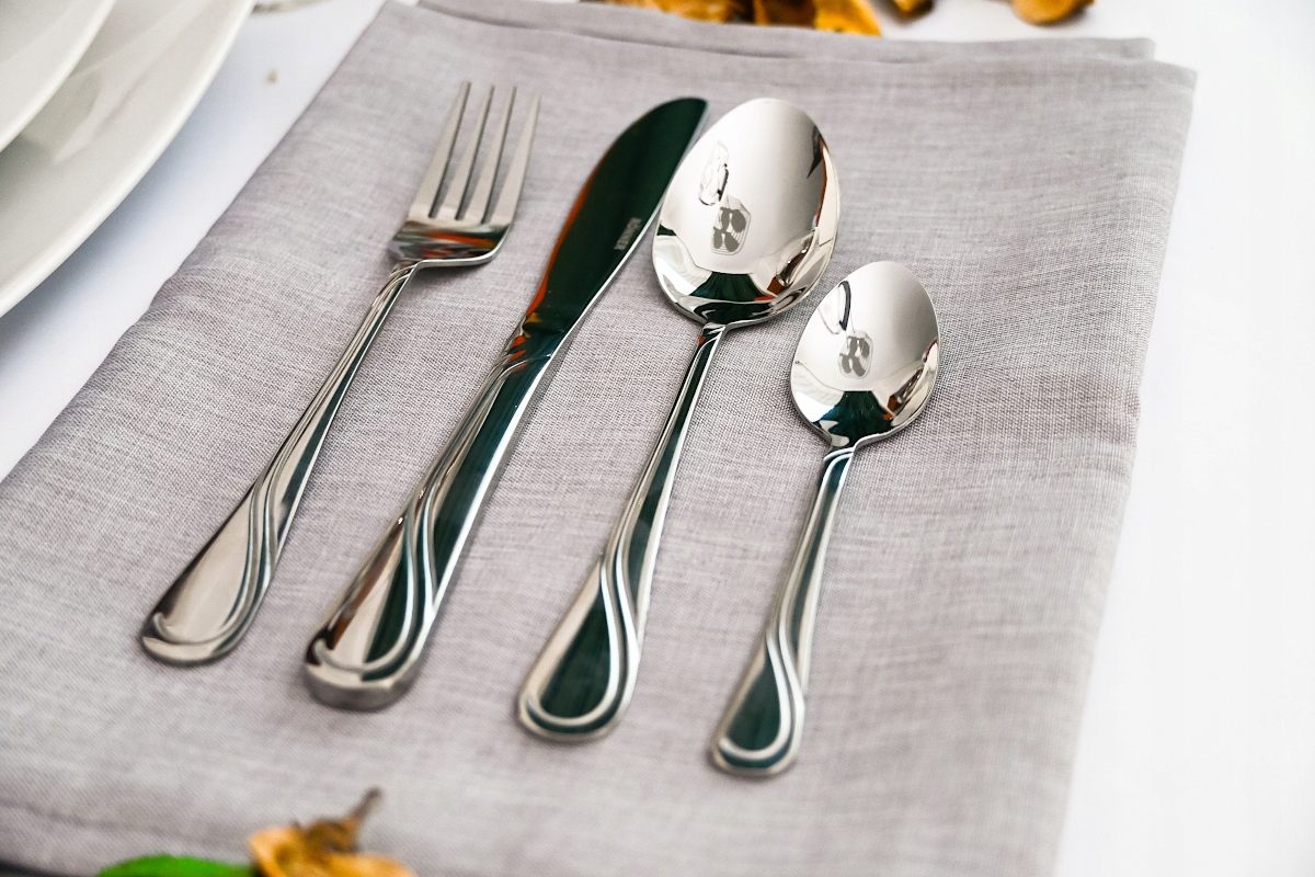 ZESTAW SZTUĆCÓW NA 12 OSÓB SZTUĆCE POŁYSK KOMPLET WALIZKA 72 EL Marka Edel  Hoff